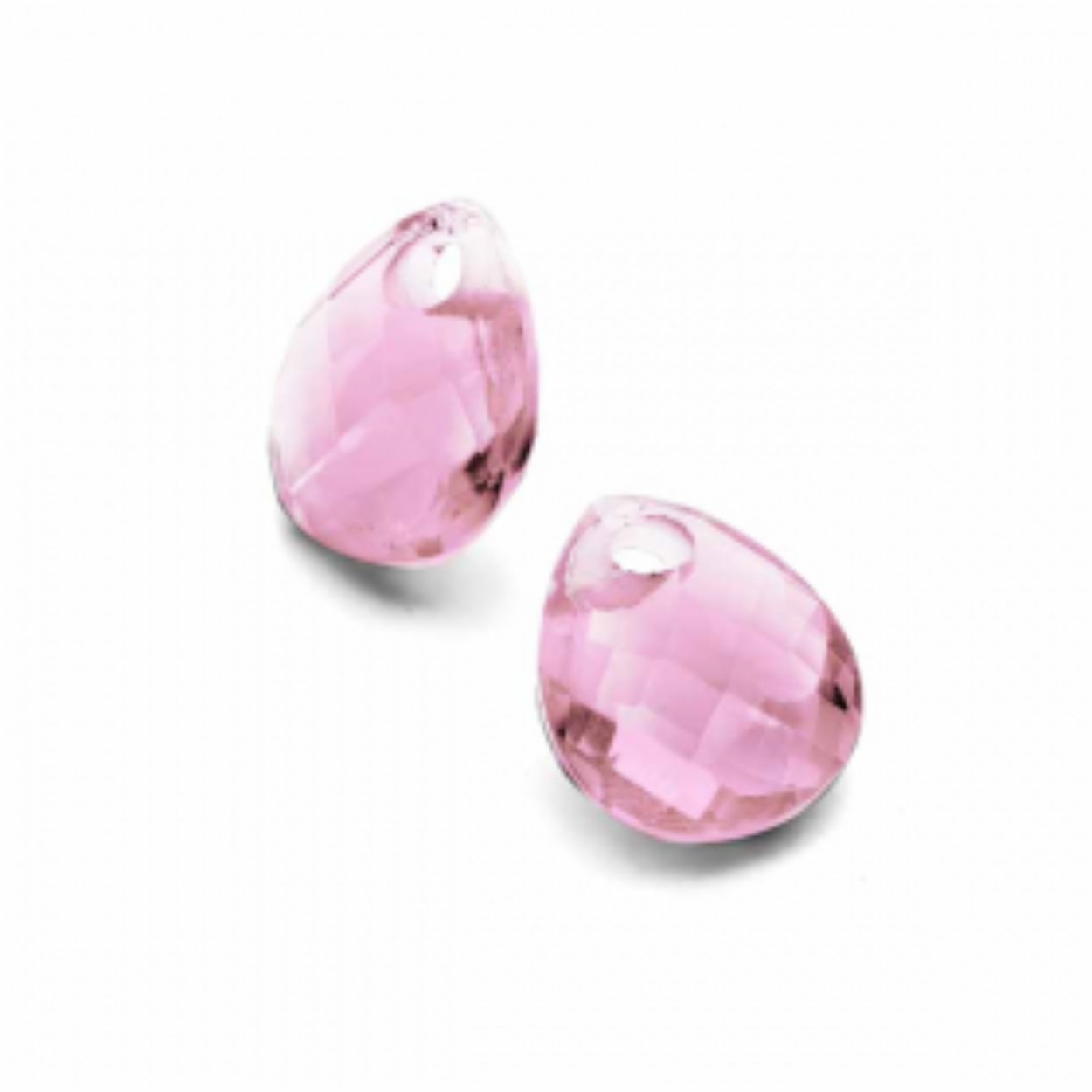 MY iMenso pendant for creoli crystal "pink" pearshap faceted