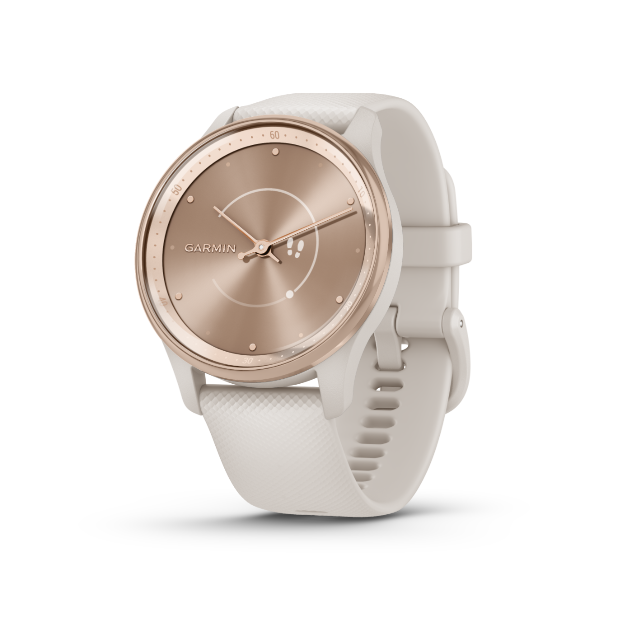 Hybride smartwatch met verborgen touchscreen.
Dit Garmin horloge heeft een Vezel versterkt kunststof kast met een diameter van 40 mm en is voorzien van een Rubber band. In de kast bevindt zich een Garmin kwaliteitsuurwerk en is afgewerkt met Gehard mineraalglasglas.

Het horloge is 5ATM. Dit betekent dat het horloge geschikt is om mee te douchen. Verder wordt het horloge geleverd met 2 jaar garantie.

Geschikt voor - Android™ 7.0+ - iOS 10.0+

Ervaar een volkomen tijdloze analoge stijl.

De batterij gaat tot wel 5 dagen mee. Dat ziet er goed uit.

Tik of veeg om het verborgen aanraakscherm tevoorschijn te halen. Het is jouw kleine geheimpje.

Ontvang sms-berichten, oproepen en agendaherinneringen wanneer je hem aan je smartphone koppelt.

Ken je lichaam beter. Houd stress, slaap, energieniveaus en meer in de gaten.

Tik op je pols bij de kassa om te betalen via deelnemende aanbieders. Eenvoudig en contactloos.