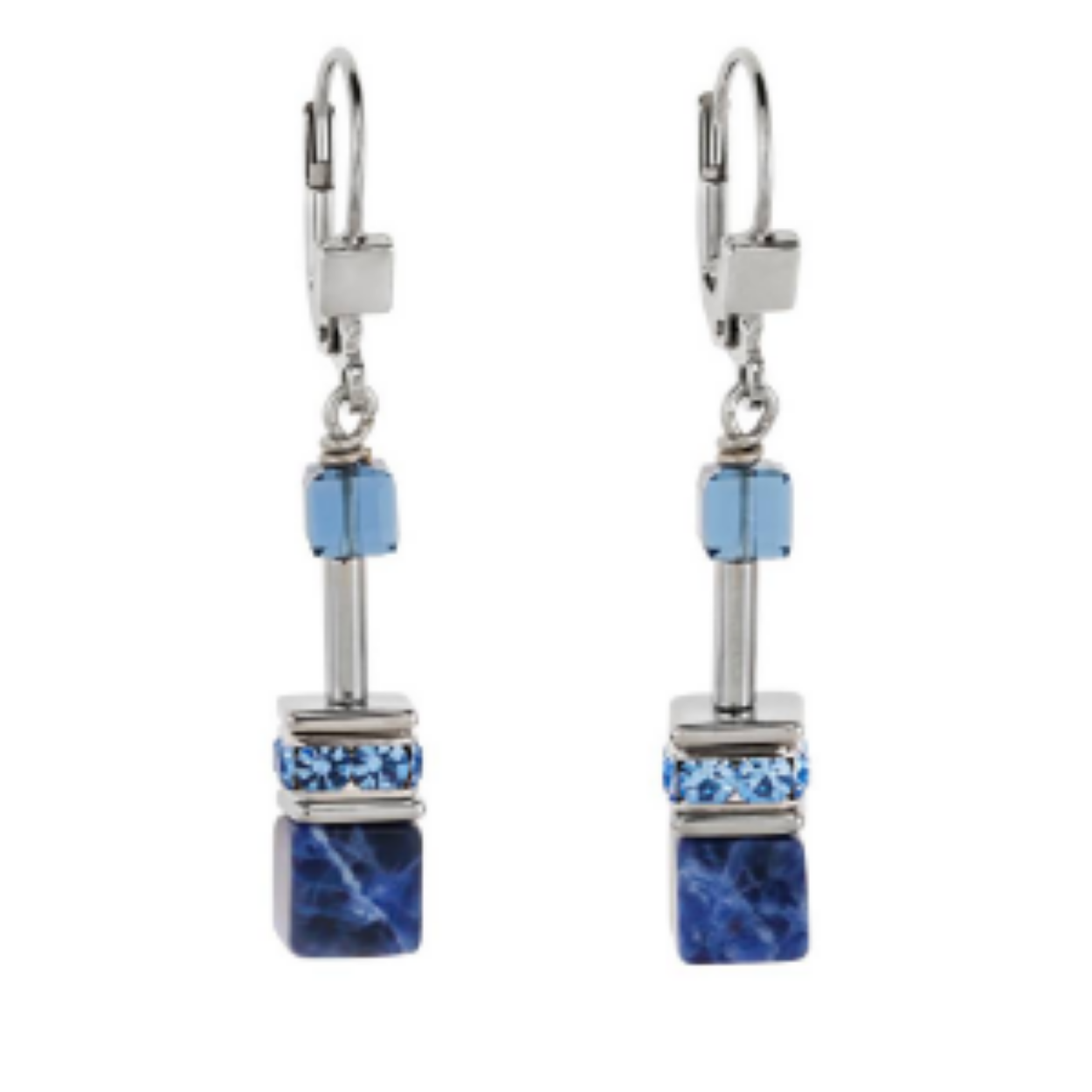 Swarovski® Crystals, rhinestone rondelles, stainless steel.