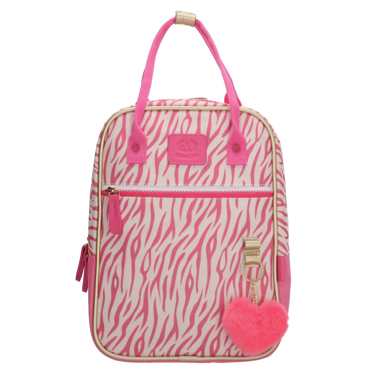 Toffe roze zebraprint Rugzak