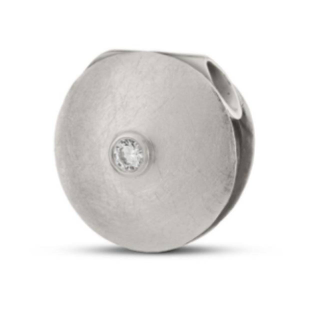 Ashanger rond mat met zirkonia