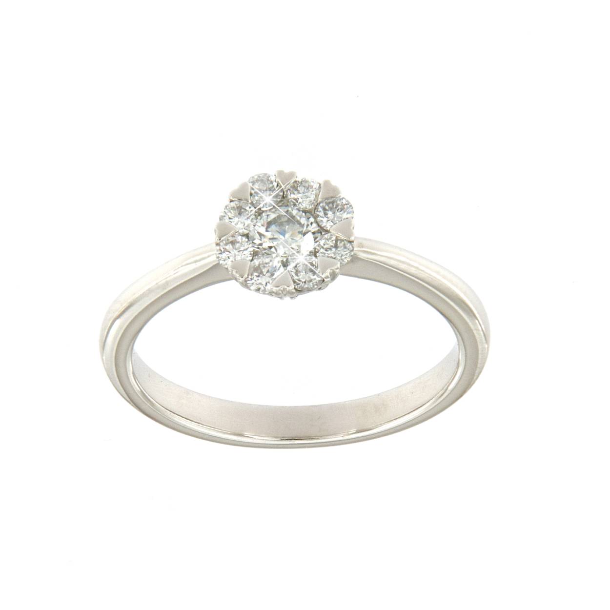 witgouden ring met briljant effect 1ct maar met 0.30ct