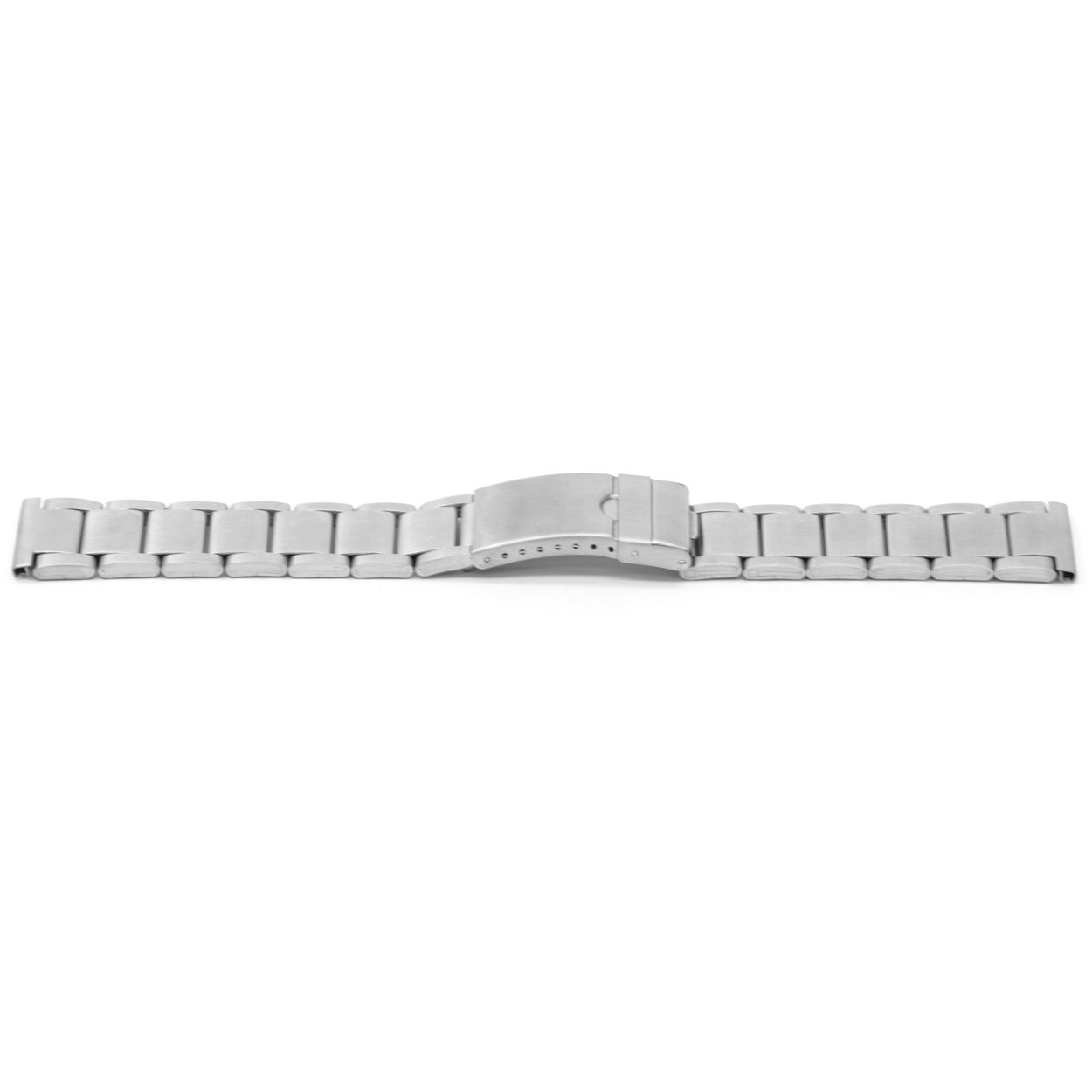 Horlogeband all stainless steel met klepsluiting.
Kleur band: Grijs/metaal
Band dikte: 3.6 mm
Band lengte: 177 mm
Band breedte: 24 mm
Gesp: All Stainless met beveiliging
Bekleding binnenband: NVT
Gestikt: NVT
Pushpin: Exclusief
EAN: 4780286320240