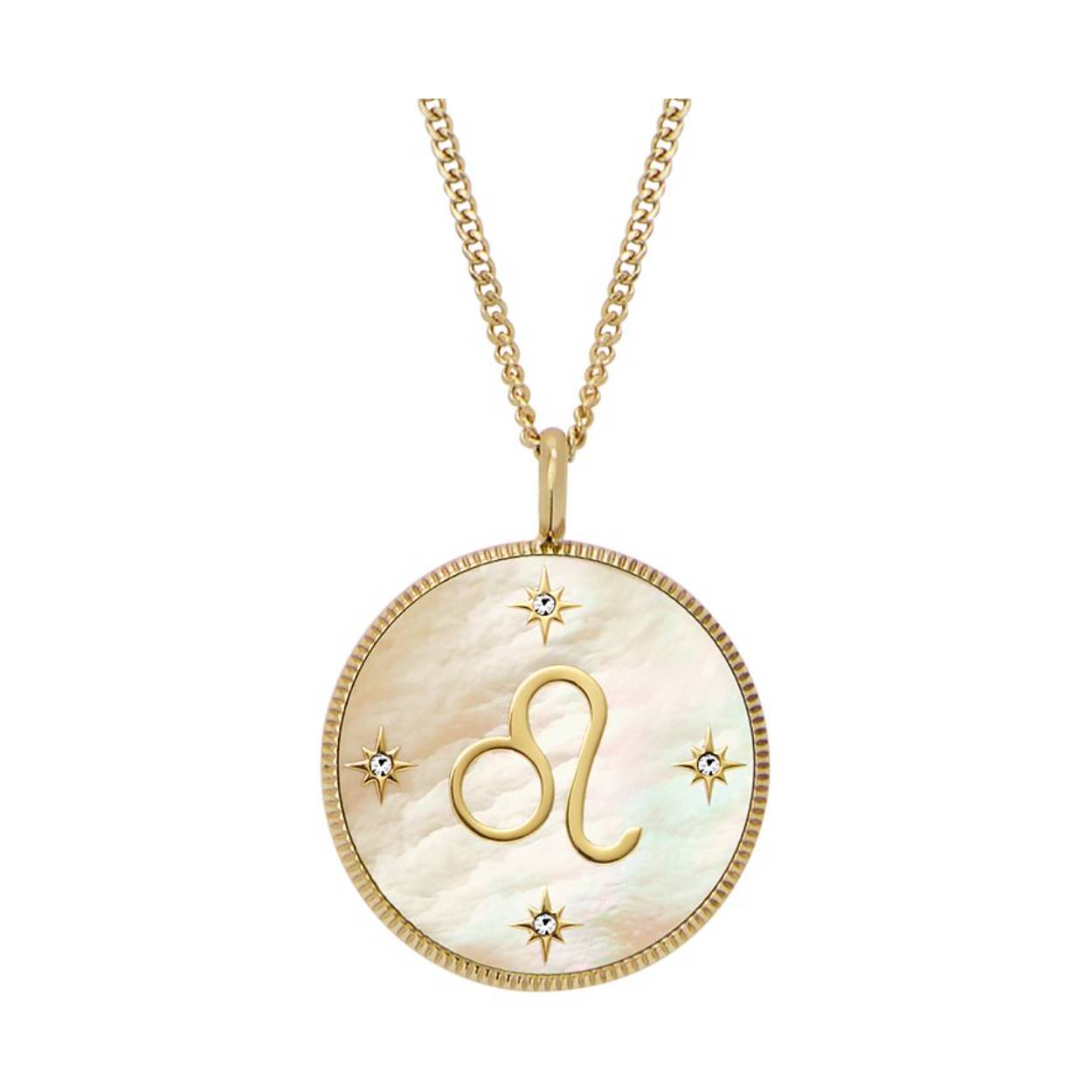 Fossil ketting JF04842710 Leeuw sterrenbeeld goudkleurig
Kies voor een persoonlijk sieraad met deze ketting met sterrenbeeld uit onze Written in the Stars collectie. De stralende goudkleurigige roestvrijstalen ketting en glanzend goudkleurigige parelmoeren hanger geven elke look een moeiteloos vleugje luxe. Een elegante toevoeging aan elke sieradencollectie.