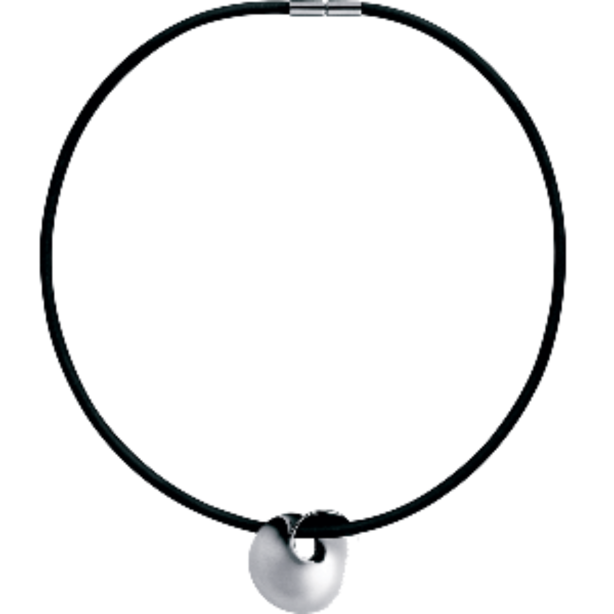 MOEBIUS ketting met hanger
STERLING ZILVER, RUBBER