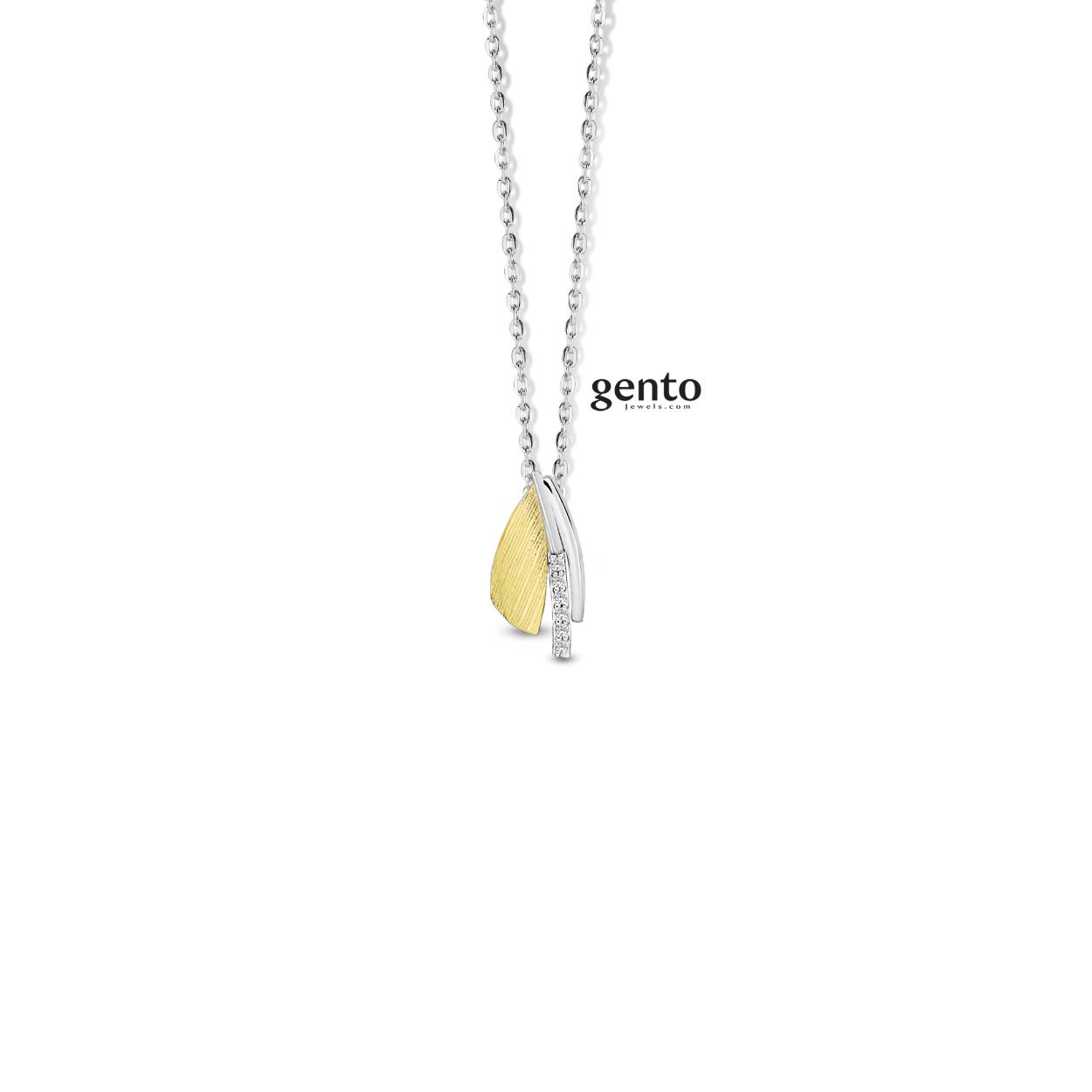 Ketting hanger zilver/gold gento jewels