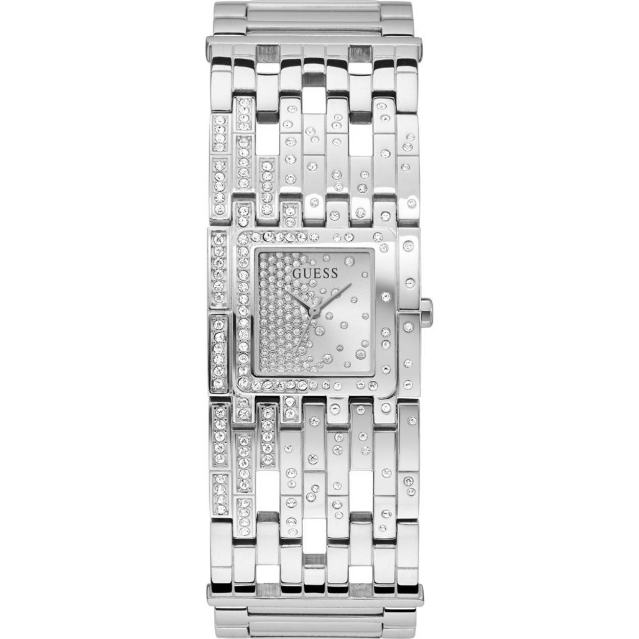 Guess dames horloge rechthoekig met zirkonia 