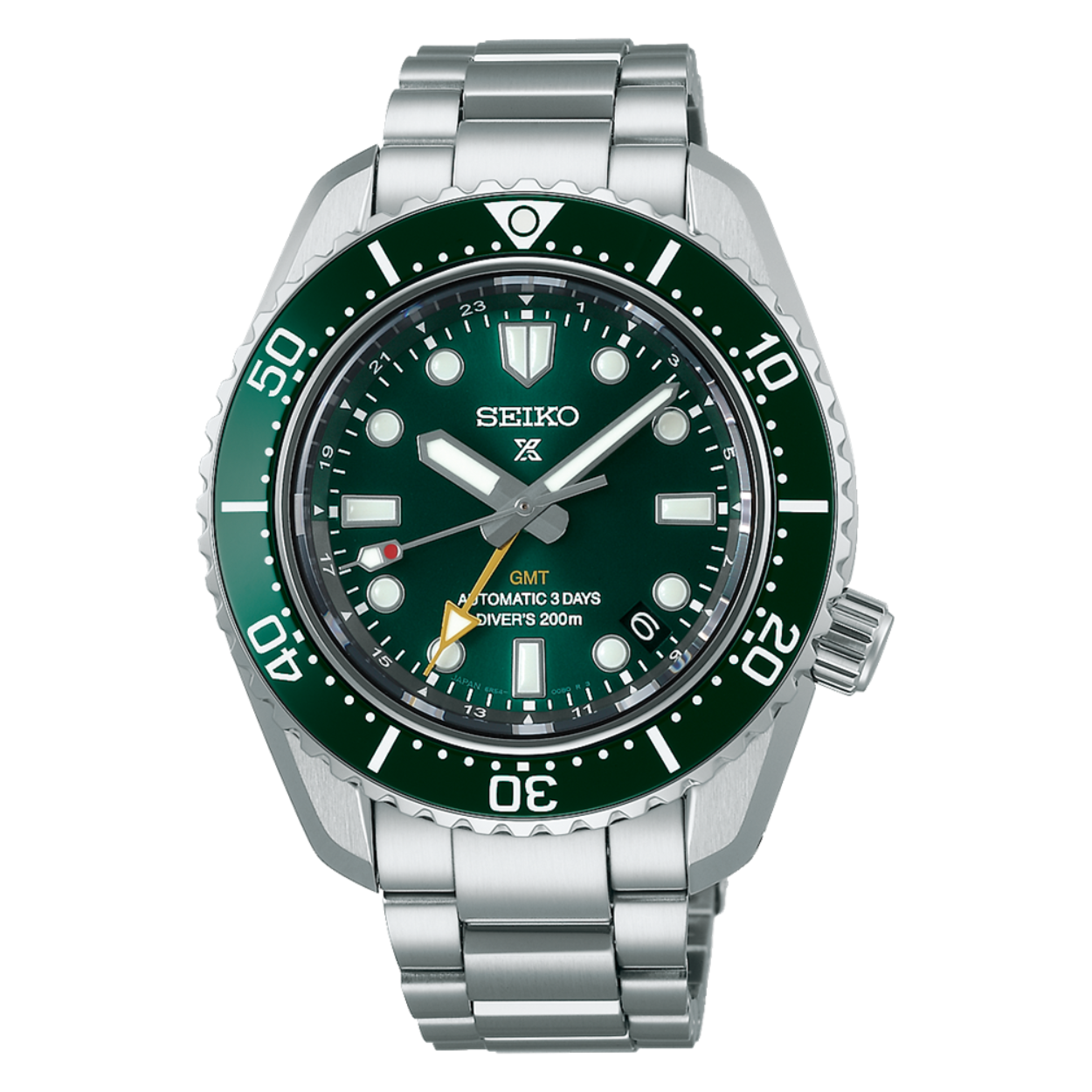 Seiko Prospex - Diver Automaat Cal. 6R54 Saffierglas 200m WR Groen GMT