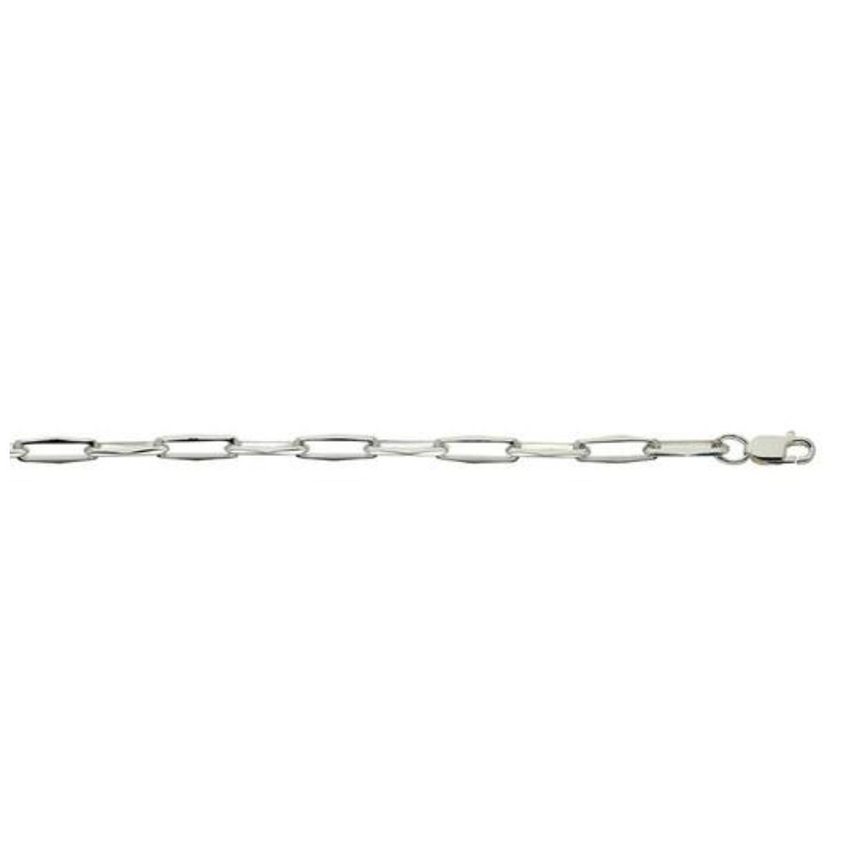Zilveren schakelarmband closed for ever. Lengte 19 cm, breedte 4,5 mm