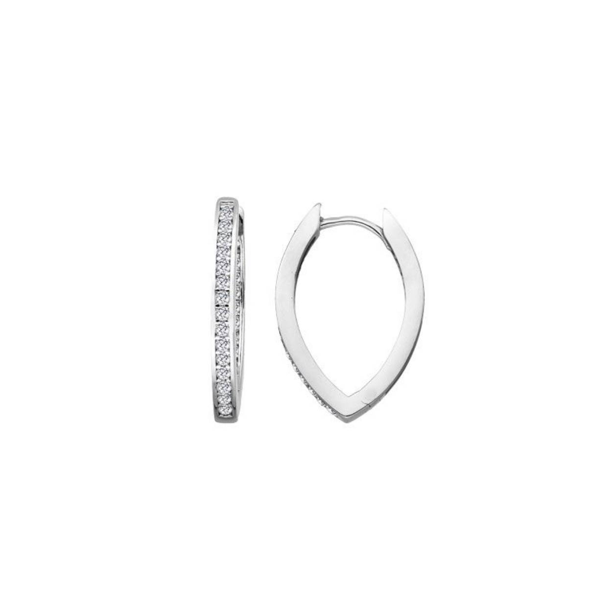 MY iMenso Creoli creol "Dritto CZ 20,5mm" (925/rhodplated)