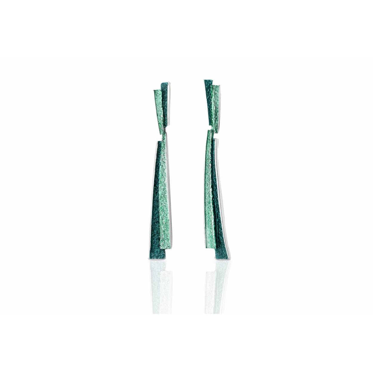 Troia 2 pieces emerald green earrings