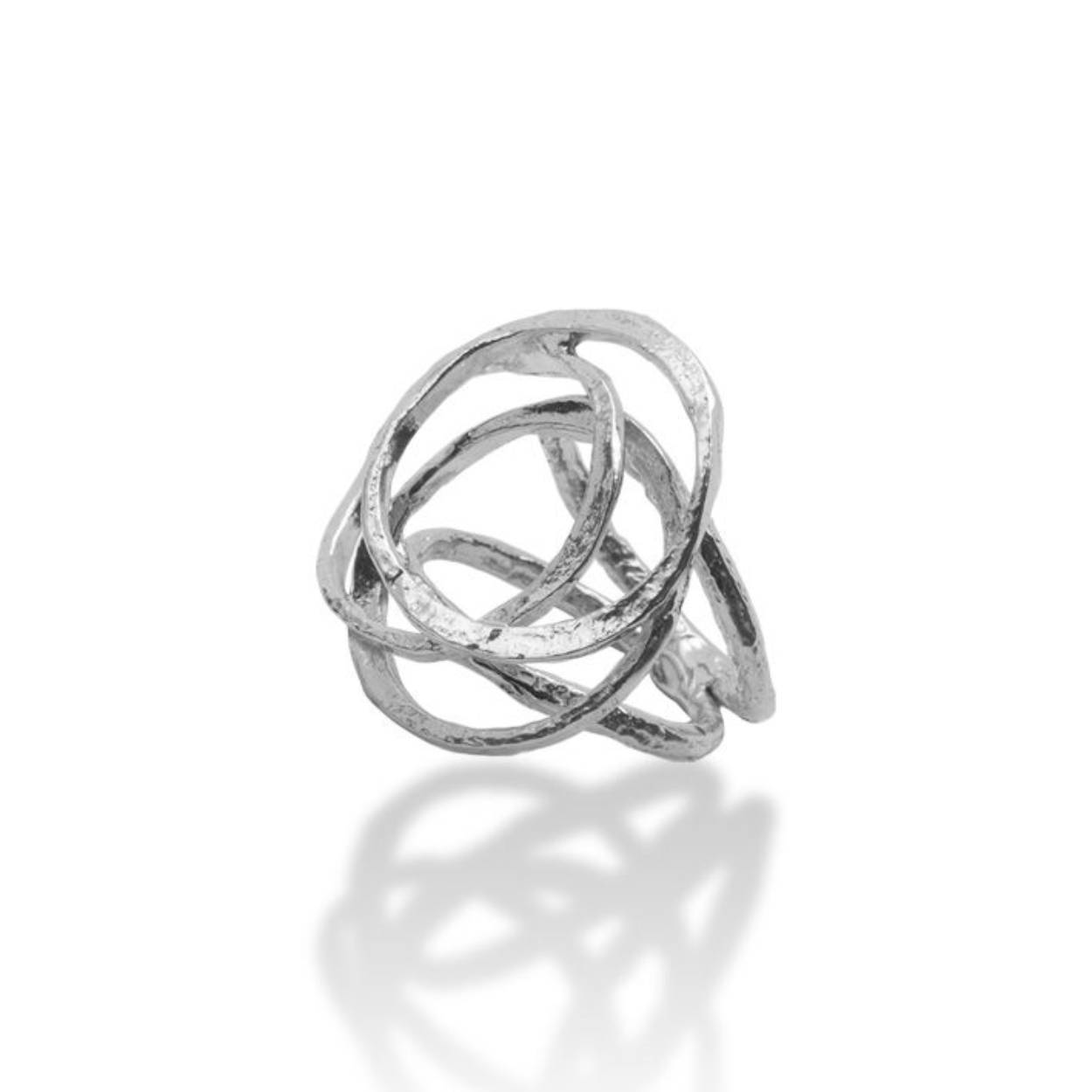 Zilver ring rodium onno