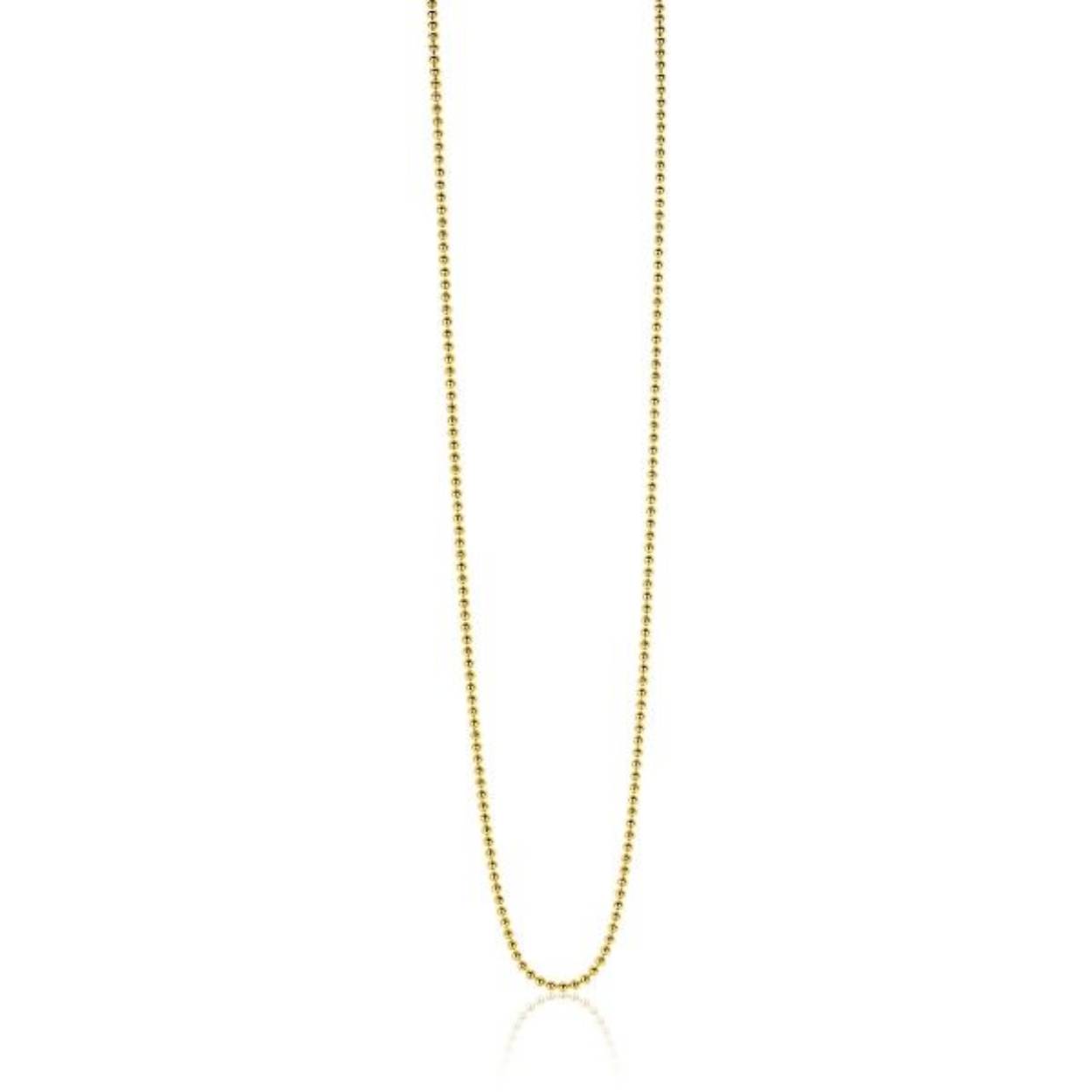 42cm ZINZI zilveren bolletjes ketting geel verguld ZILC-B42G
