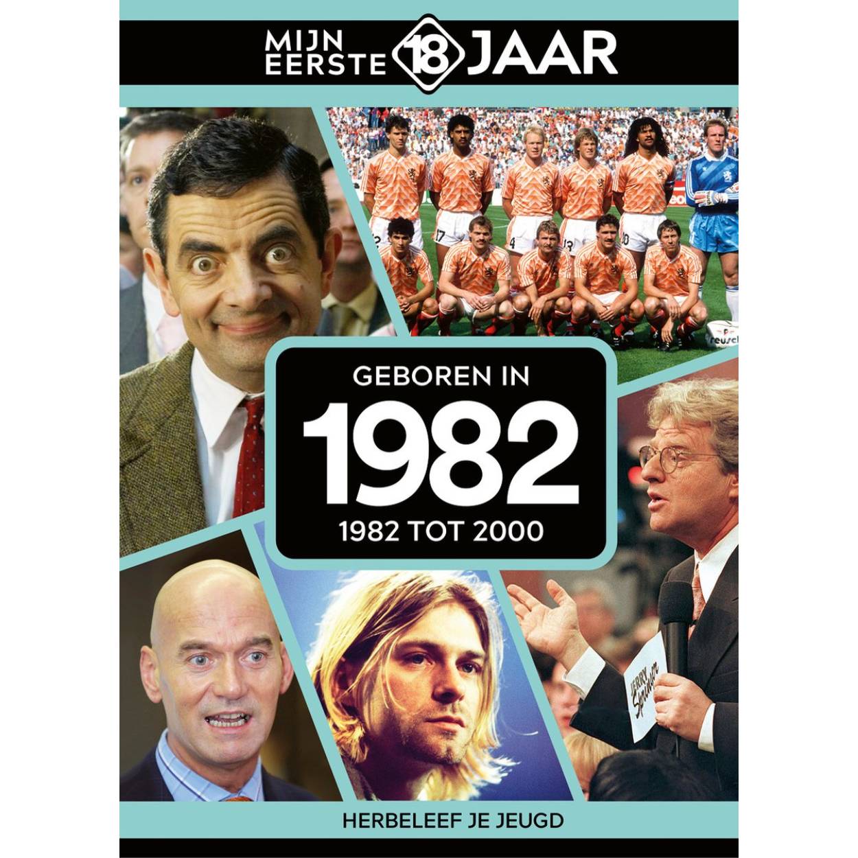 MIJN EERSTE 18 JAAR; GEBOREN IN 1982 De jaren van 1982 tot 2000 Mijn Eerste 18 Jaar is hét boek vol met ‘oh ja!’-momenten. Droom weg bij alle hoogtepunten uit jouw jeugd. Zo beleef je de meest spraakmakende momenten uit de eerste 18 jaar van jouw leven opnieuw. Aan welke hits, films en tv-programma’s heb je mooie herinneringen? Hoe was de mode toen, het straatbeeld en de rages? Welke sporthelden zijn je bijgebleven? En wat was het nieuws waar iedereen het over had? Mijn Eerste 18 Jaar staat boordevol jeugdsentiment. Met maar liefst 182 pagina’s aan kleurrijke foto’s, anekdotes en iconische beelden uit jouw jonge jaren. Ook hebben we per jaar de grootste hits voor je verzameld. Scan de code en beluister jouw hits. Begin met bladeren en herbeleef je jeugd!