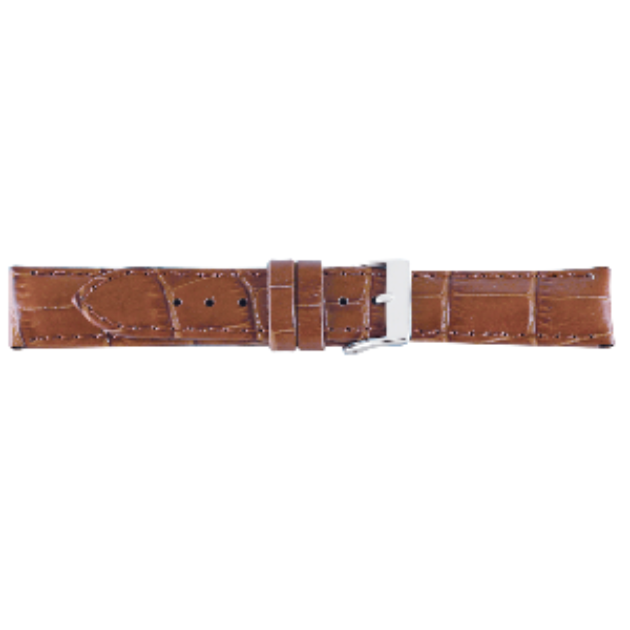 HORLOGEBAND kalfsleder croco cognac 24MM