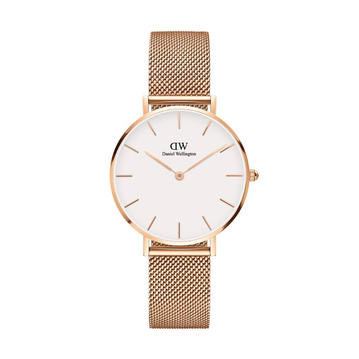 Trendy  rosekleurig horloge van Daniel Wellington met een Rose meshband