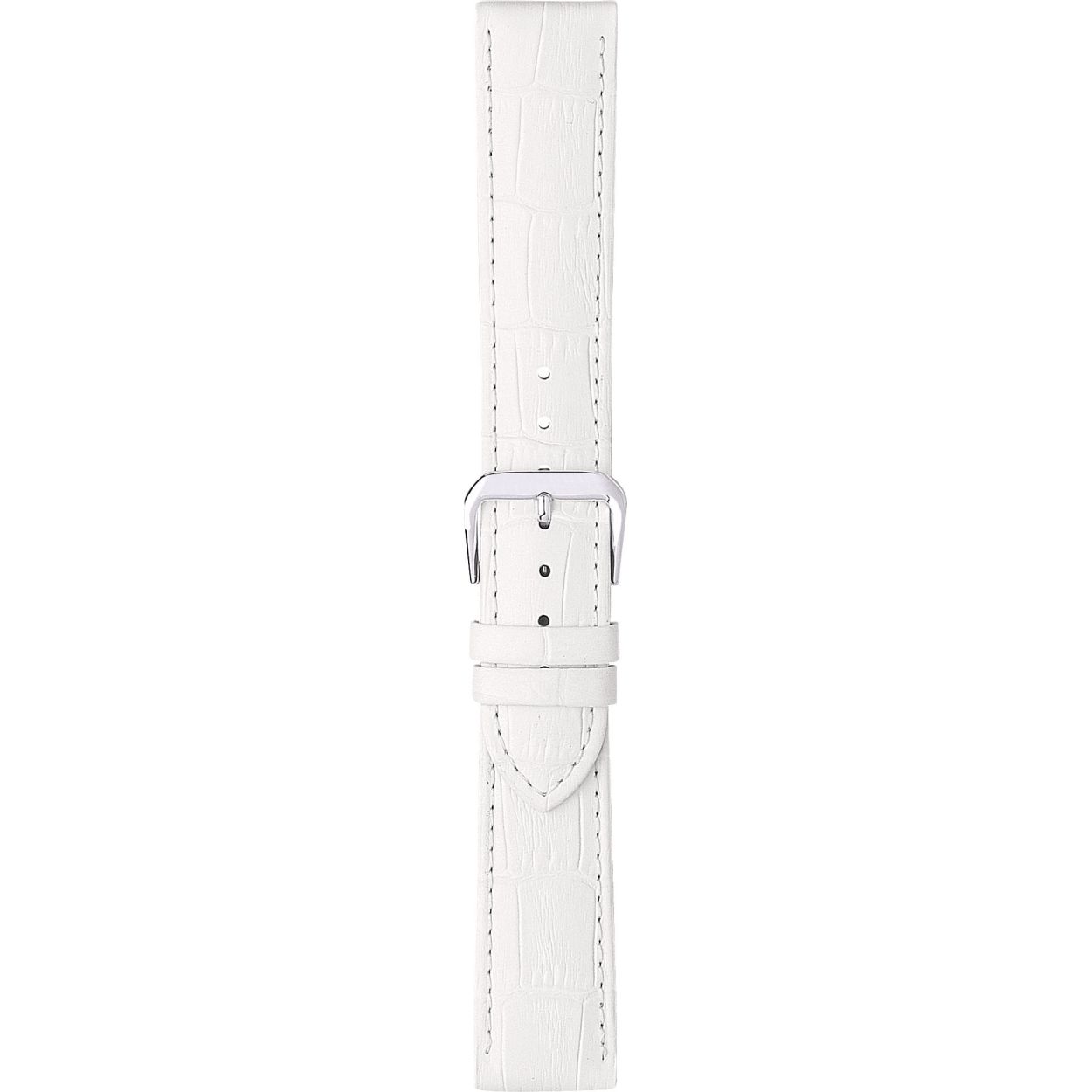 Een mooie horlogeband van het merk Condor gemaakt van leer. De kleur van deze horlogeband is wit. De breedte is 12mm.