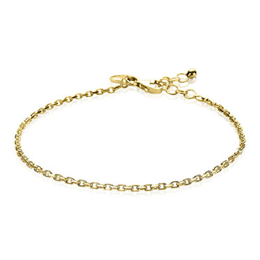 ZINZI zilveren anker ketting geel verguld. Kies zelf de lengte die bij je past: 42, 45, 60, 70, 80 of 90cm. ZILC-AG