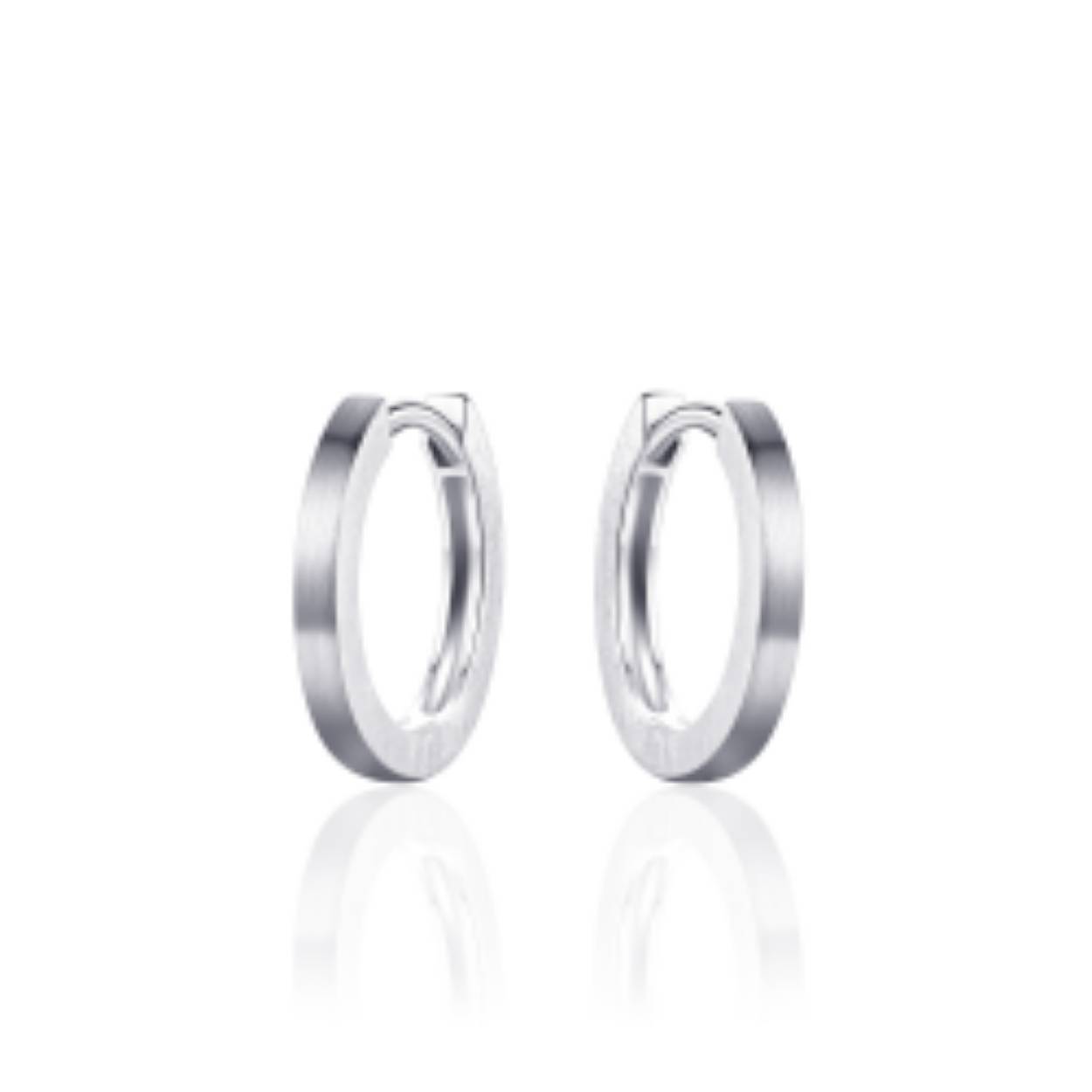 matte creolen zilver 18 mm hoog en 2 mm breed