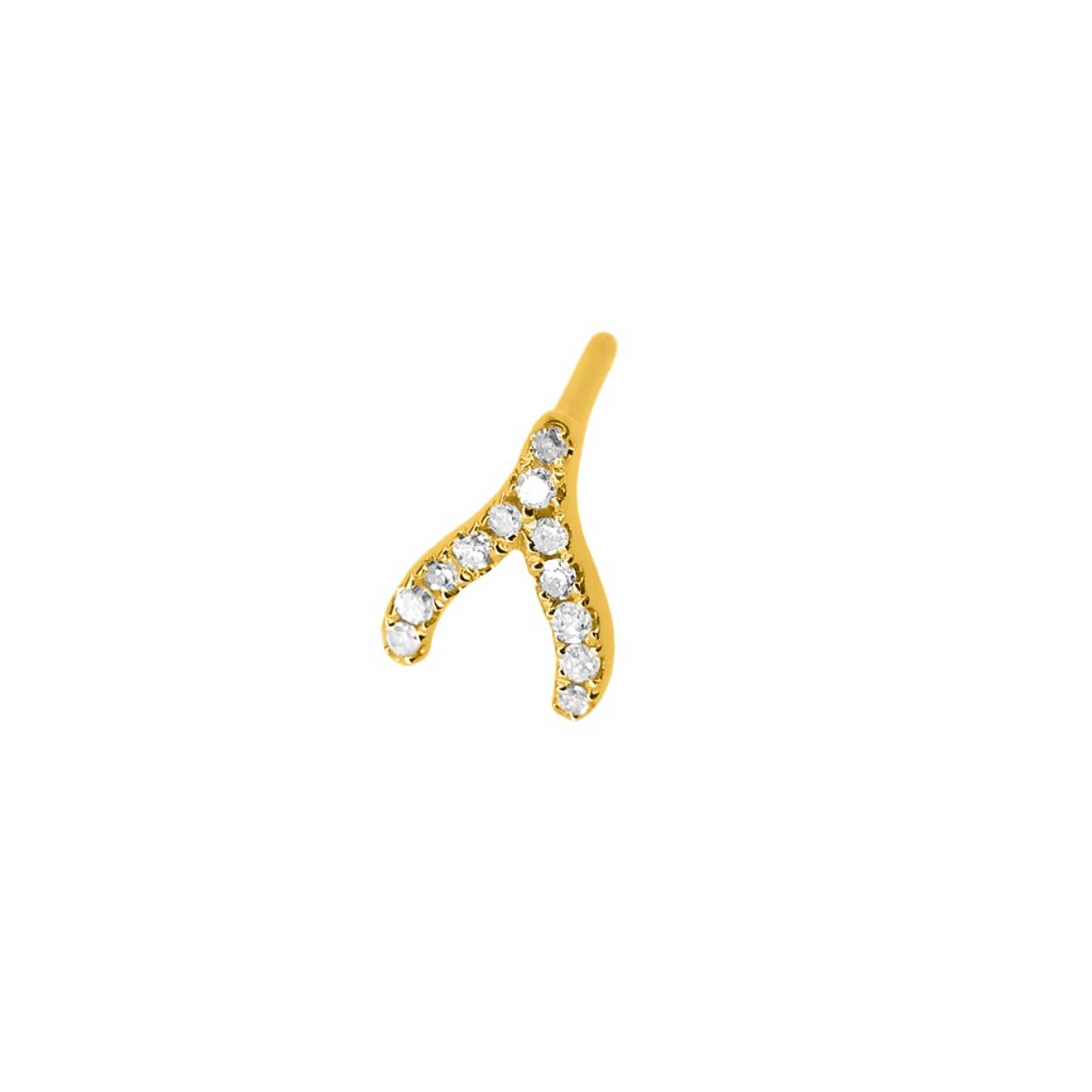 Wishbone (enkele) oorbel
Doe een Wens. Heb je het? Goed. Geloof er nu met heel je hart in. 12x fonkelende diamanten zijn hier om je te helpen je dromen na te jagen.