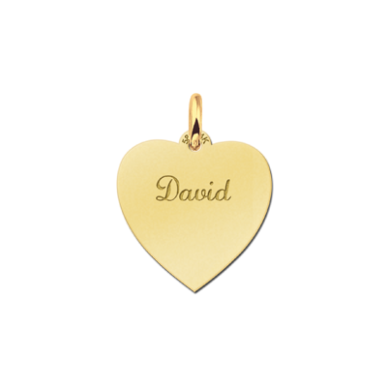 14 karaat geel gouden hart hanger. 
Afmeting van deze hanger: 17x17MM

Deze hanger kan u bestellen met naam/woord naar keuze.
U kan bij het afrekenen, bij het kopje opmerkingen vermelden welke naam/woord er op gegraveerd mag worden. (bijvoorbeeld: David)

Bij eventuele andere vragen kan u contact met ons opnemen.

Levertijd ongeveer: 14 dagen.
U word op de hoogte gehouden over het leveringsproces.

Is deze mooie hanger van goud een cadeautje voor jezelf of voor iemand anders? 
Bekijk ons assortiment voor bijpassende sieraden.