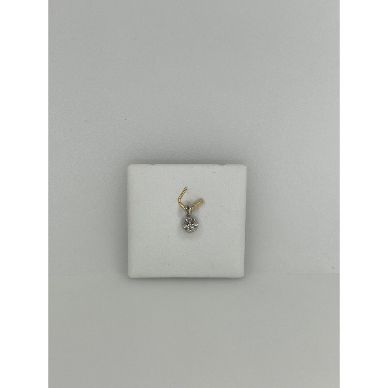 Gouden hanger spiegelchaton diamant 3 puntjes