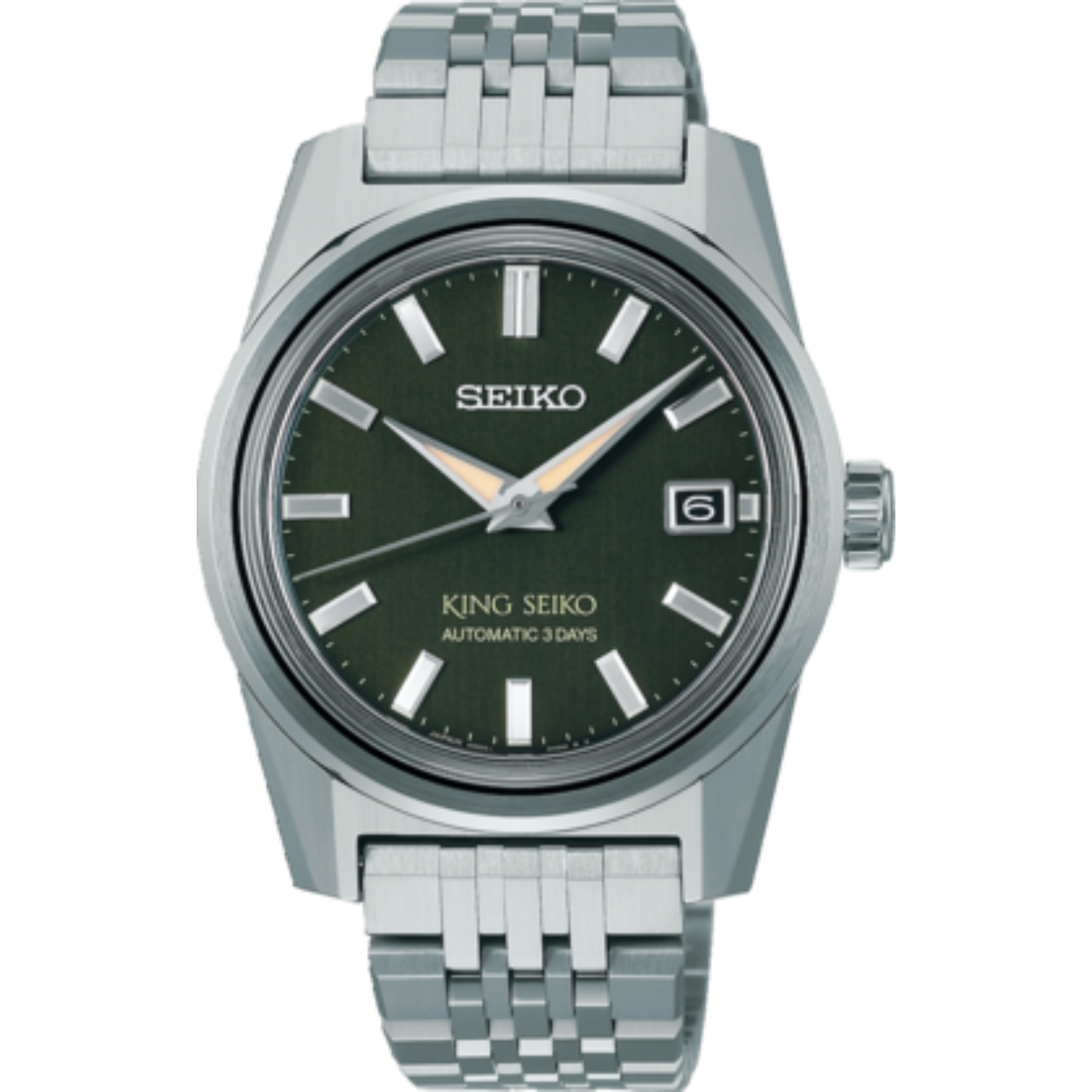 Dit Seiko horloge behoort tot de King Seiko collectie.
Referentienummer: SPB391J1 

De King Seiko is voorzien van een 6R55 uurwerk met een 72 uur gangreserve (max) en de kast is gemaakt van edelstaal. Het horloge heeft een diameter van 38,3 mm en is getest op een waterdichtheid van 10 ATM / 100 meter. De horlogeband is ook gemaakt van edelstaal. De kast is voorzien van saffierglas. 