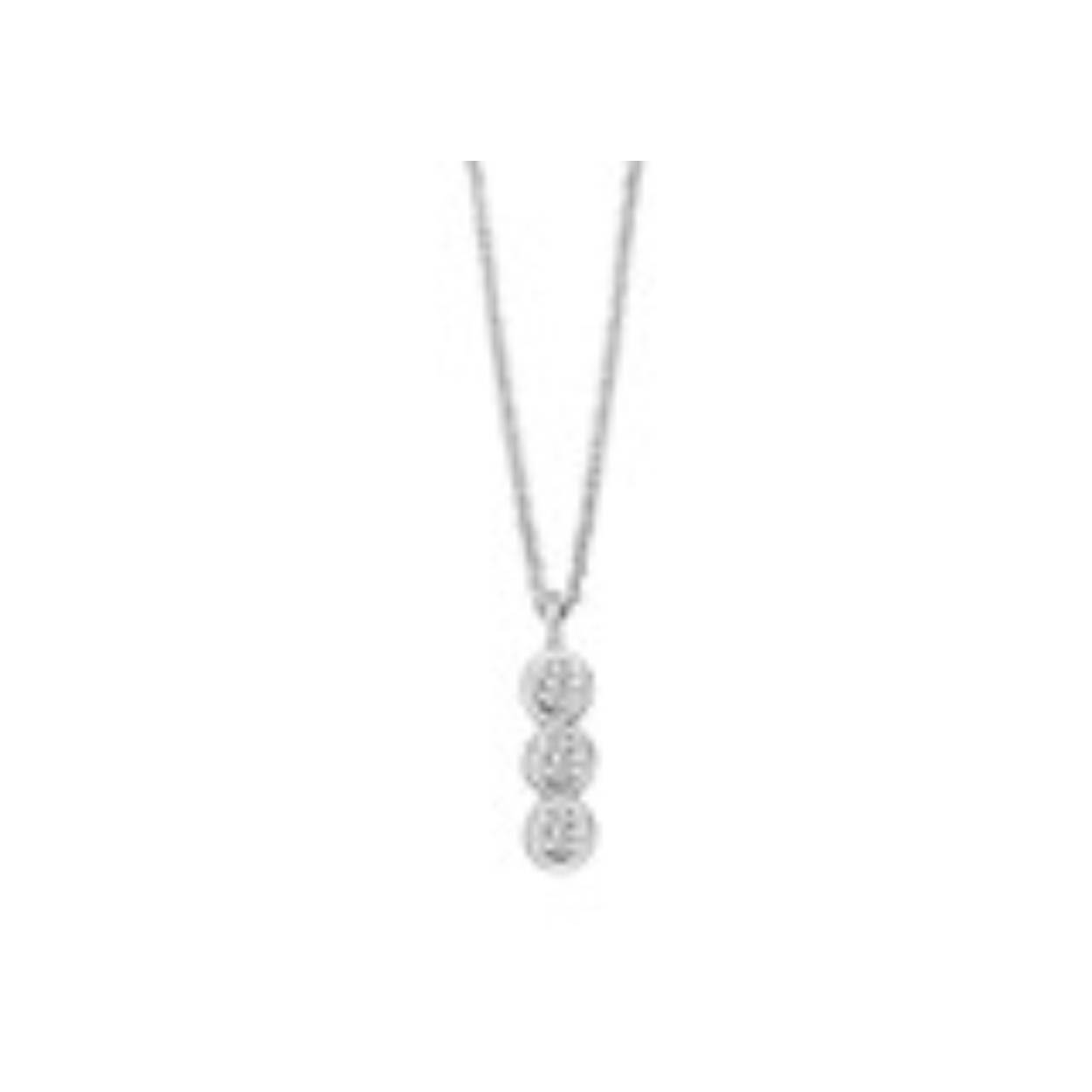 Moments biedt een basis zilveren sieradencollectie. De collectie bestaat uit tijdloze sieraden met fashion twist, de sieraden zijn draagbaar voor elk moment van de dag. Alle sieraden zijn vervaardigd van de hoogste kwaliteit sterling zilver en alle zirkonia stenen zijn met de hand gezet. Mooi collier van Moments met artikelnummer 61253AW. Dit collier is van gerhodineerd zilver. De hanger is gezet met drie zirkonia's en heeft een lengte van 12 mm. Het is leuk om dit collier te combineren met andere sieraden van Moments.