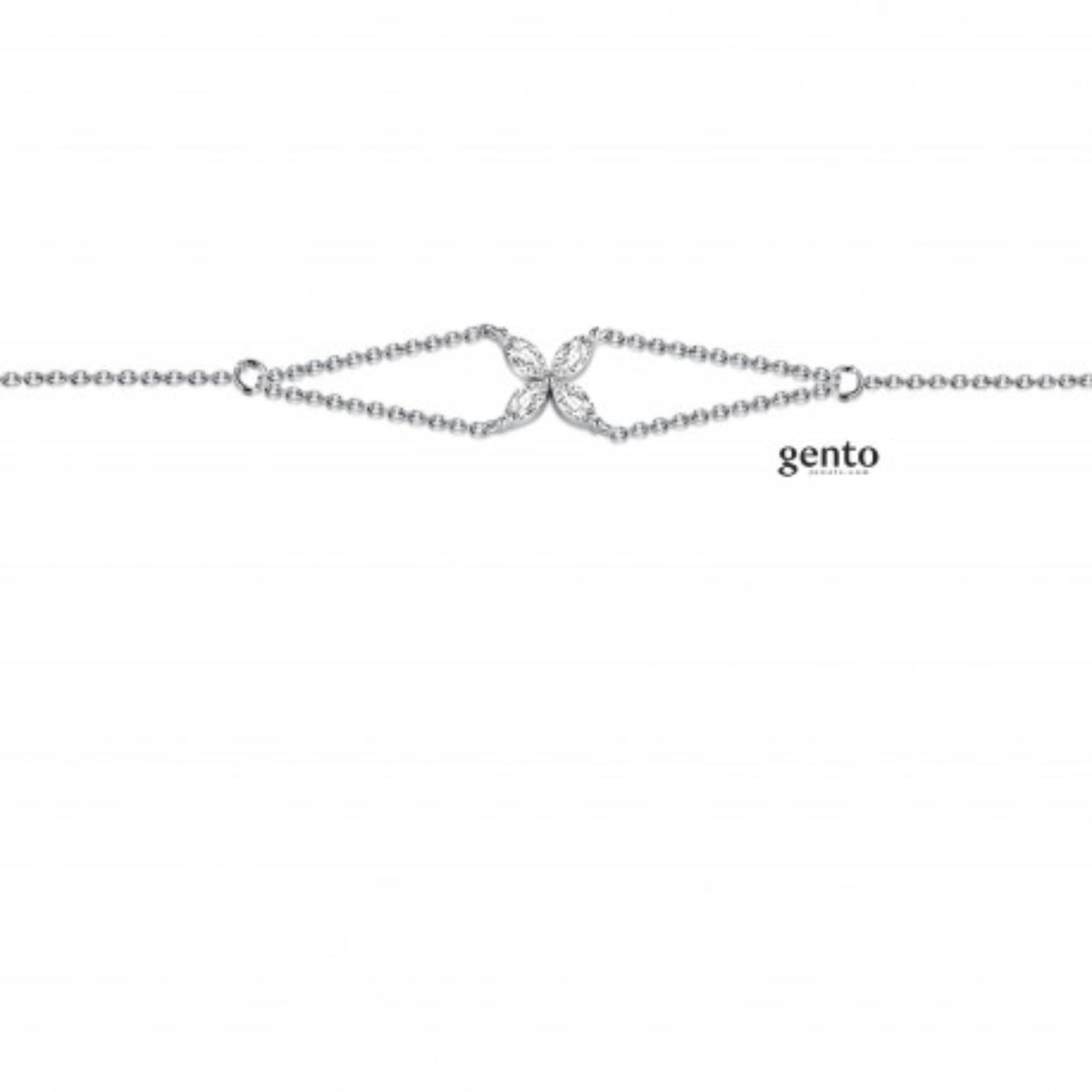 Armband zilver met zirconium