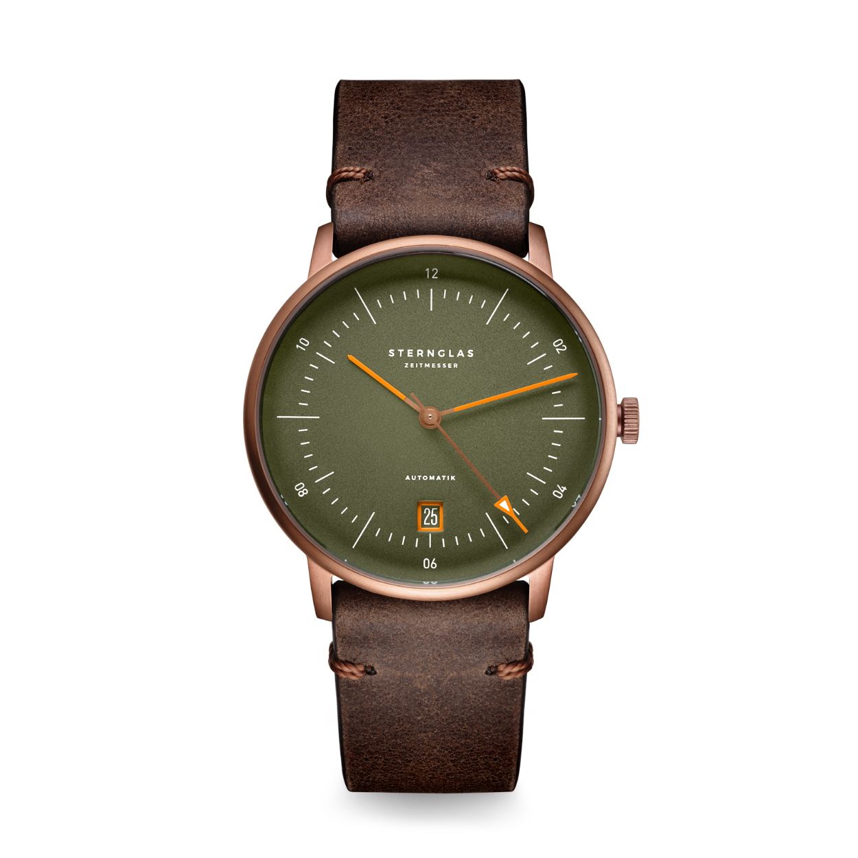 S02-NAR19-VI17 

Naos Bronze limited edition Automaat met bruin leren band