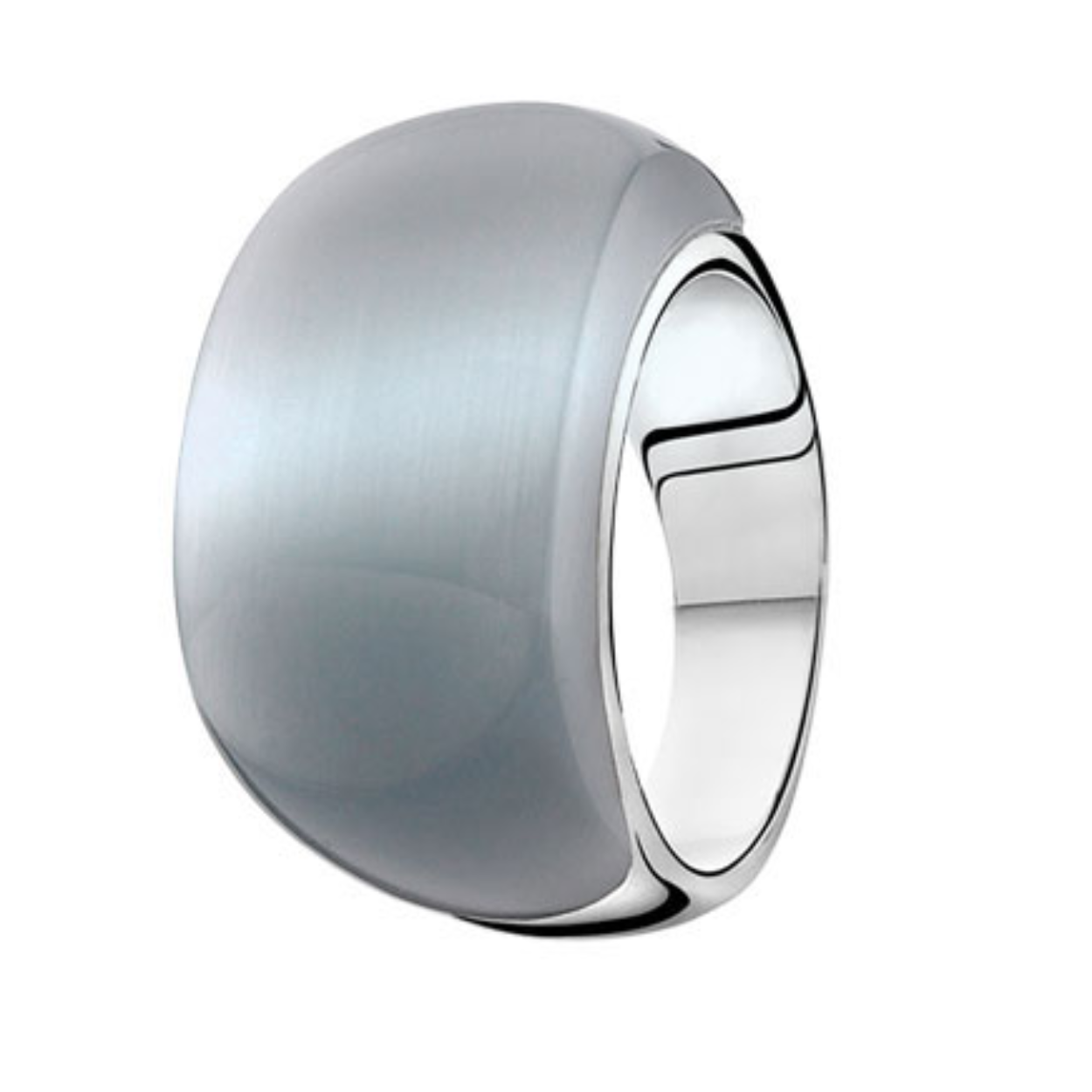 Zinzi zilveren rin cateye grijs mt54 ZIR606