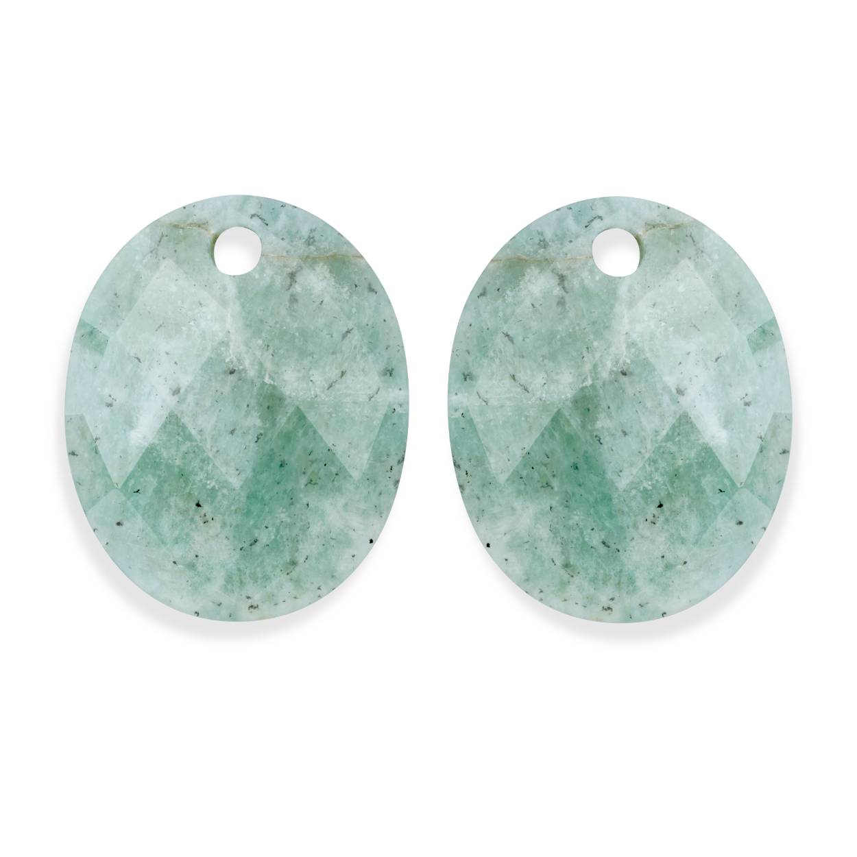 Sparkling Jewels Rich Green Amazonite Large Oval Earring gems