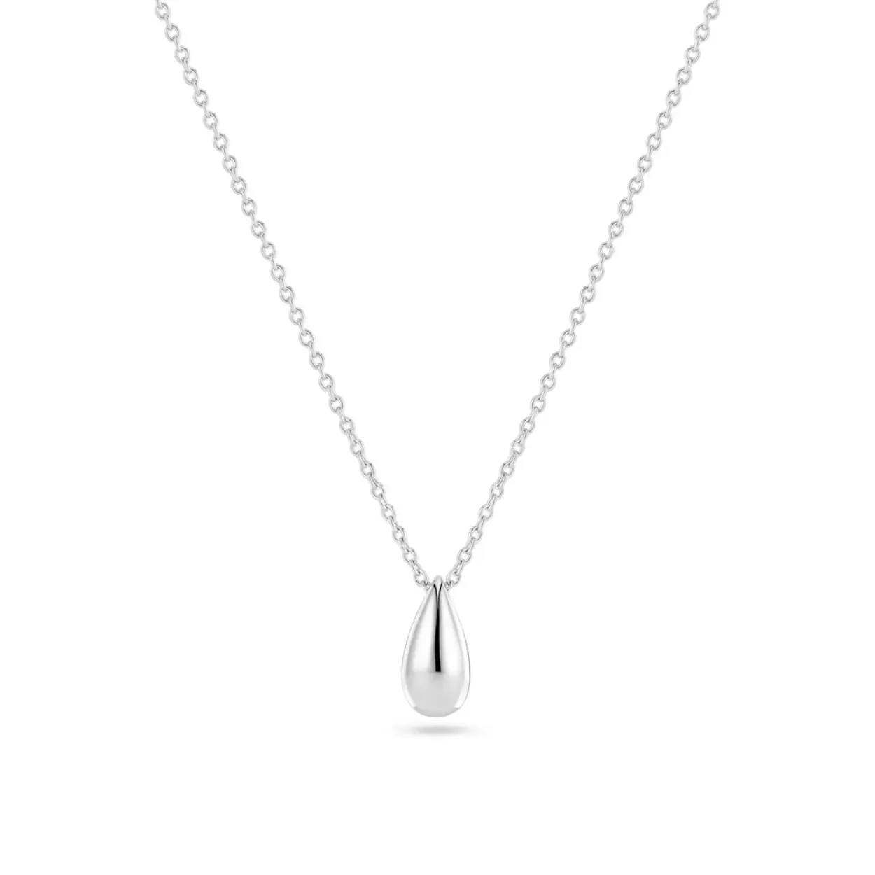 NECKLACE GOCCIOLINA PICCOLO RHODIUM PLATED WITH A POLISHED SURFACE.