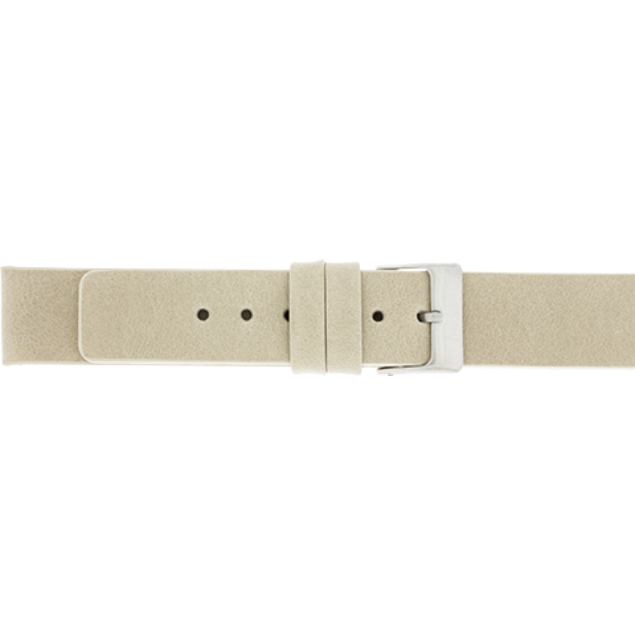Horlogeband leder 135 20mm crème