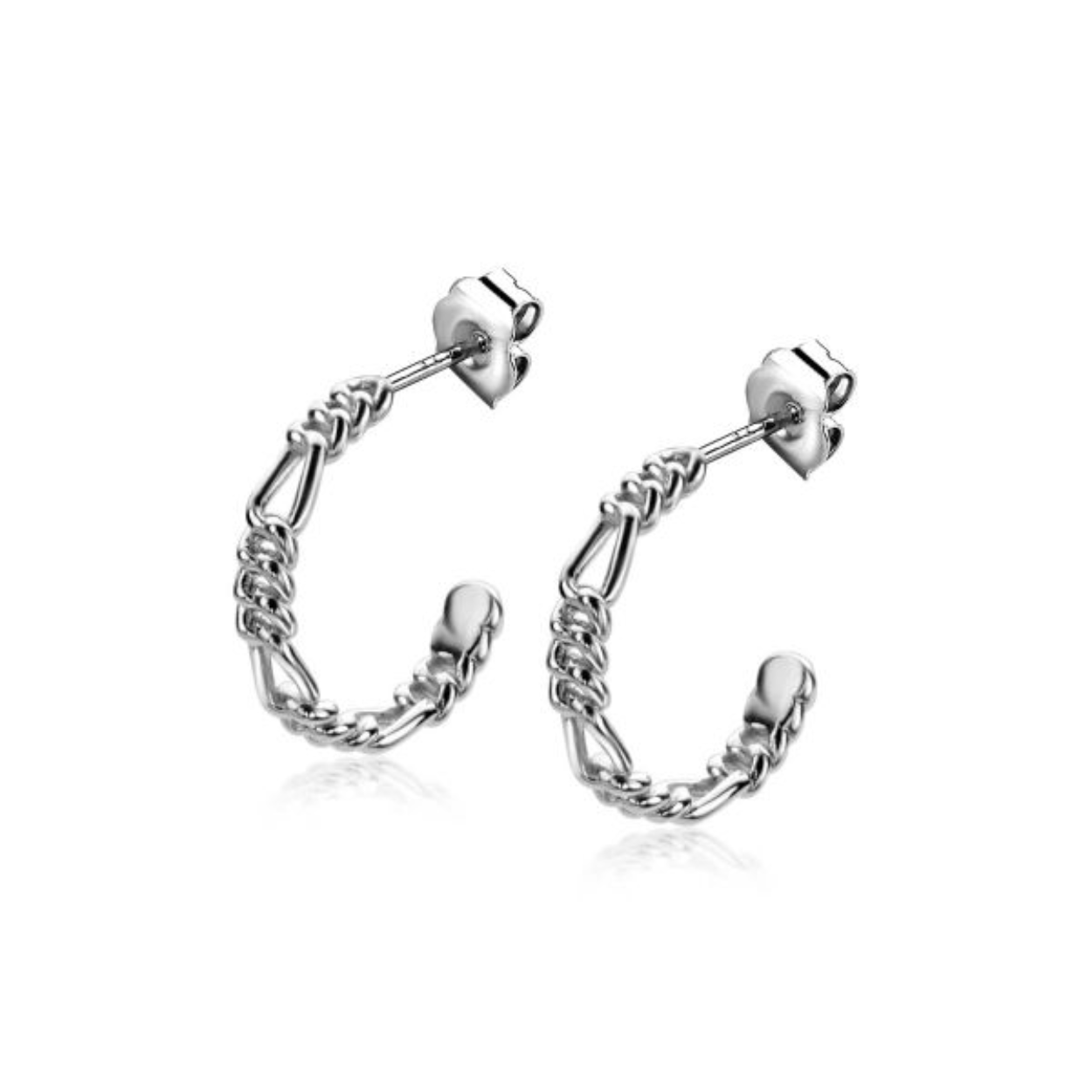 ZINZI zilveren oorsieraden (17x3mm) met trendy figaro schakels. Deze oorstekers zijn uitstekend te combineren met de bijpassende armband, ketting en ring. 