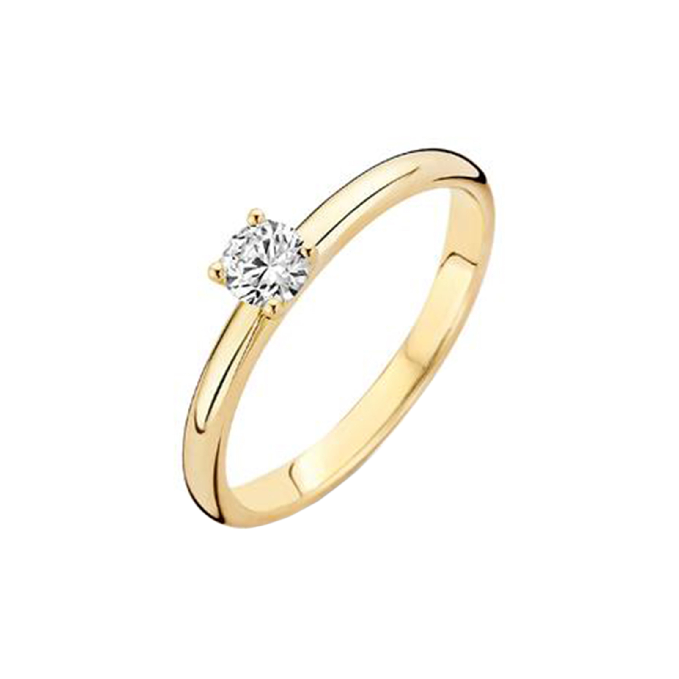 gouden Blush ring, 4poot+ zirconia mt52