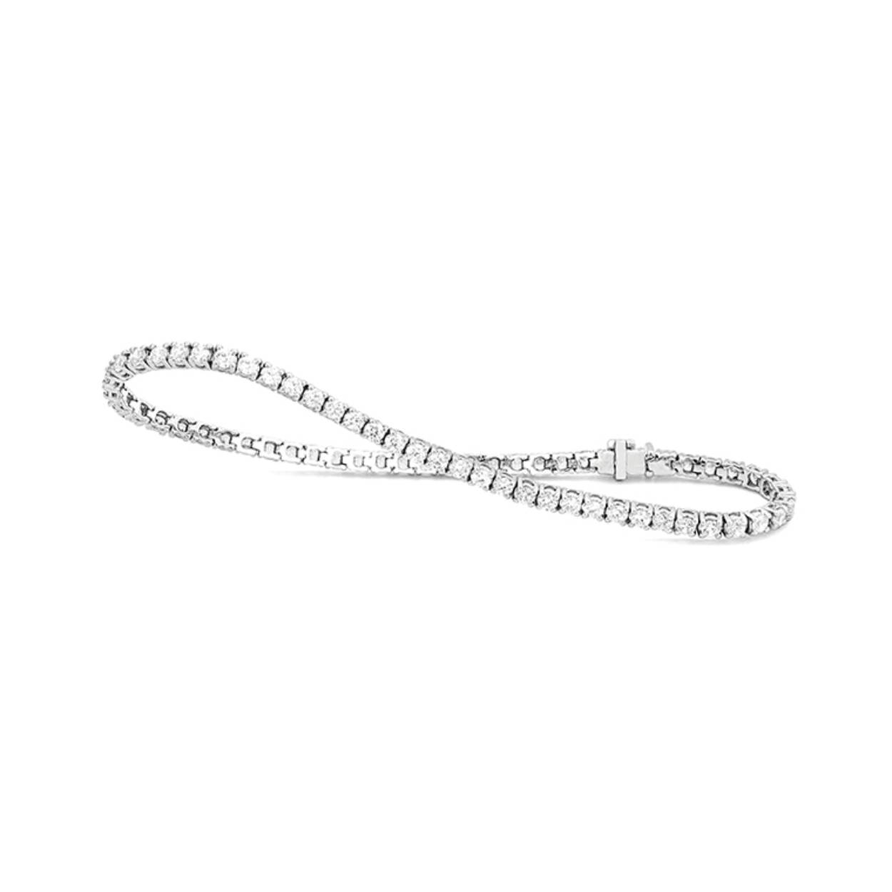 Witgouden tennisarmband met 3ct diamant
