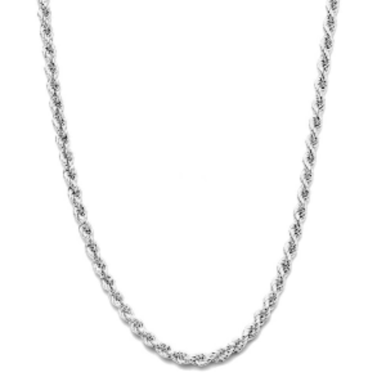 Gerhodineerd 925 zilveren koord collier. Het collier heeft een draaglengte van 45cm en is uitgevoerd met een karabijnsluiting.