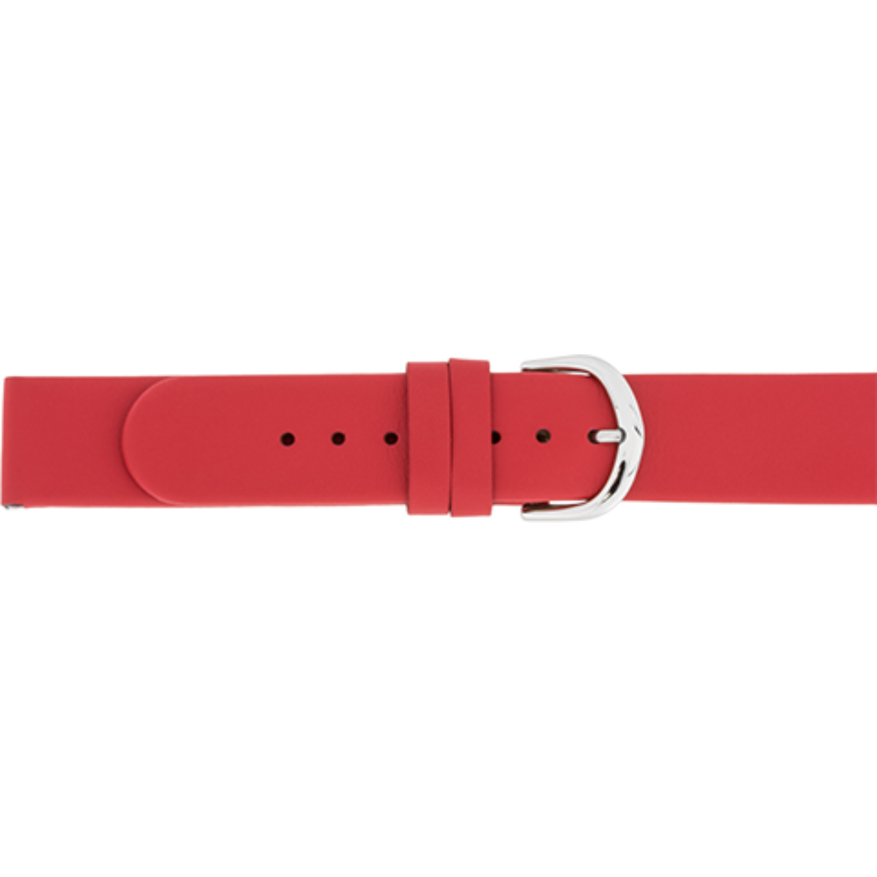 Horlogeband rood leer 16mm