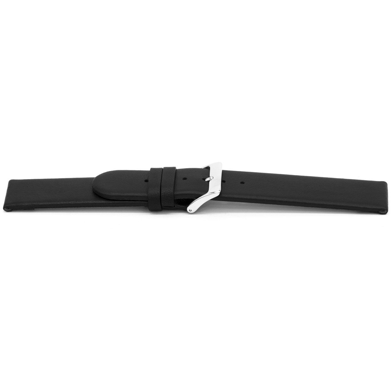 Zwart lederen horlogeband met zilverkleurig edelstalen gesp.
Kleur band: Zwart
Band dikte: 2.8mm
Band lengte: 75/115mm
Band breedte: 24x24mm
Gesp: Stainless steel
Bekleding binnenband: Nubuck
Gestikt: Nee
Pushpin: Exclusief
Hypo allergisch: Ja
NFC Chip: Ja
EAN: 4780263116248