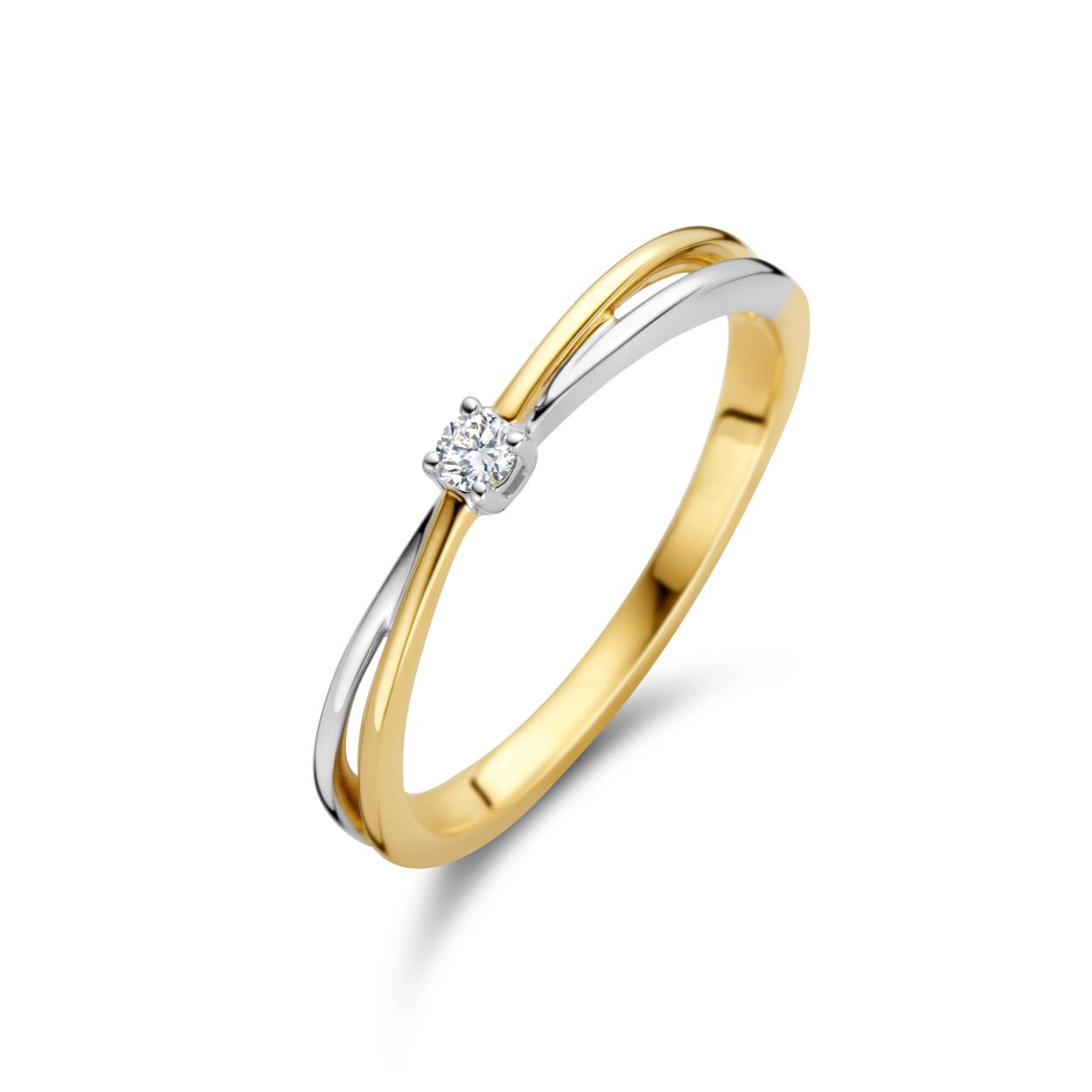 gouden ring, Sofia +0.05ct mt55