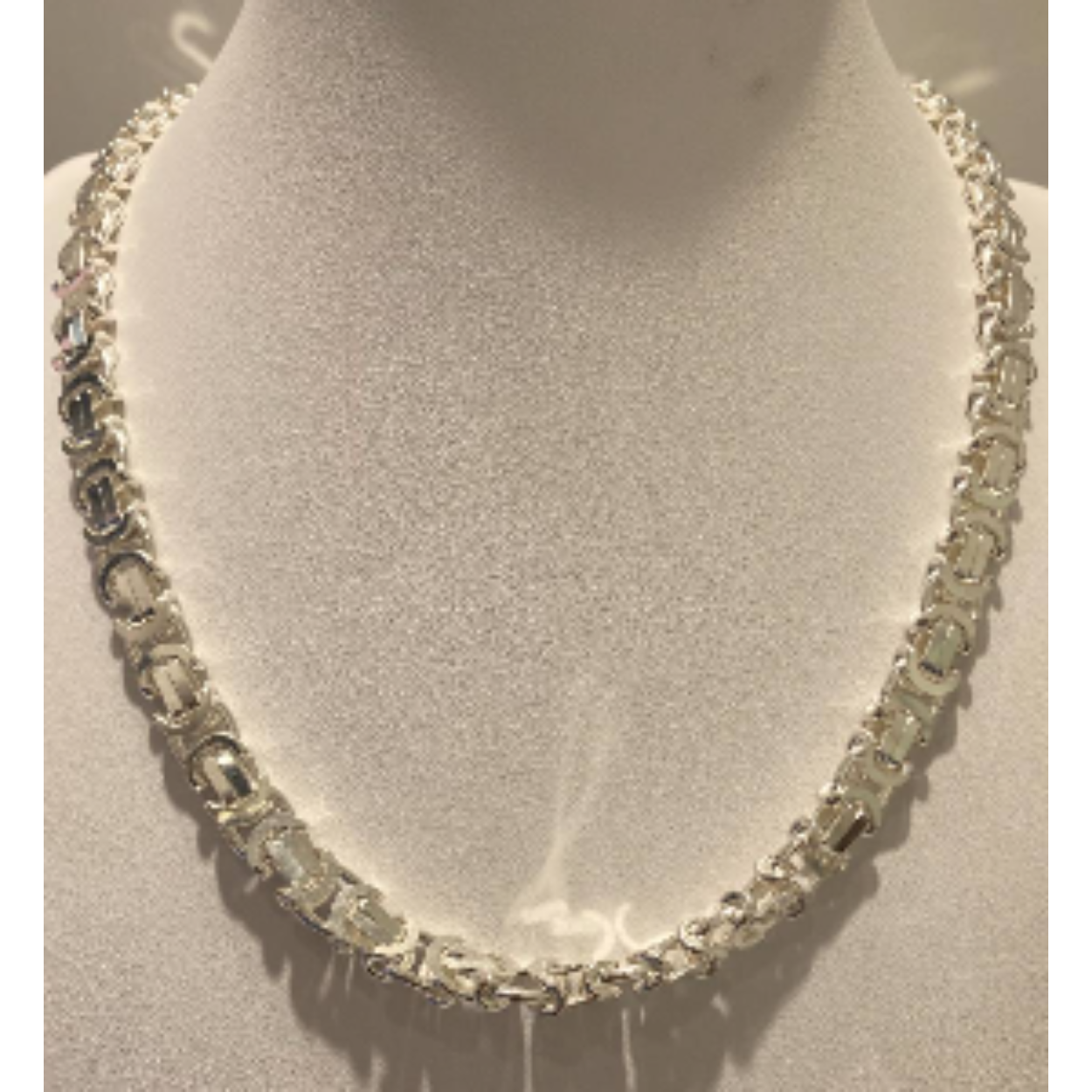 Zilveren fantasie ketting heren 