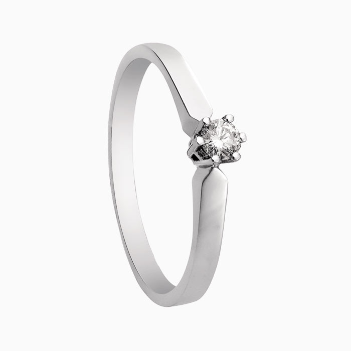 Eclat 14krt geelgouden ring met diamant
