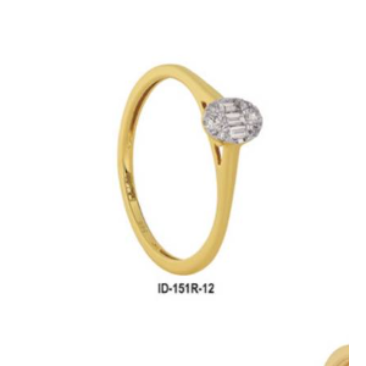 GOUDEN RING MET BRILJANT 0.12CT ID-151R-12