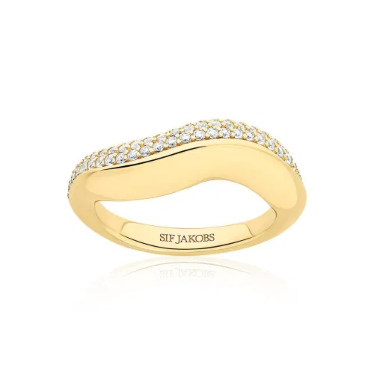 Sif Jakobs "Glorenza" zilver vergulde ring met zirkonia's