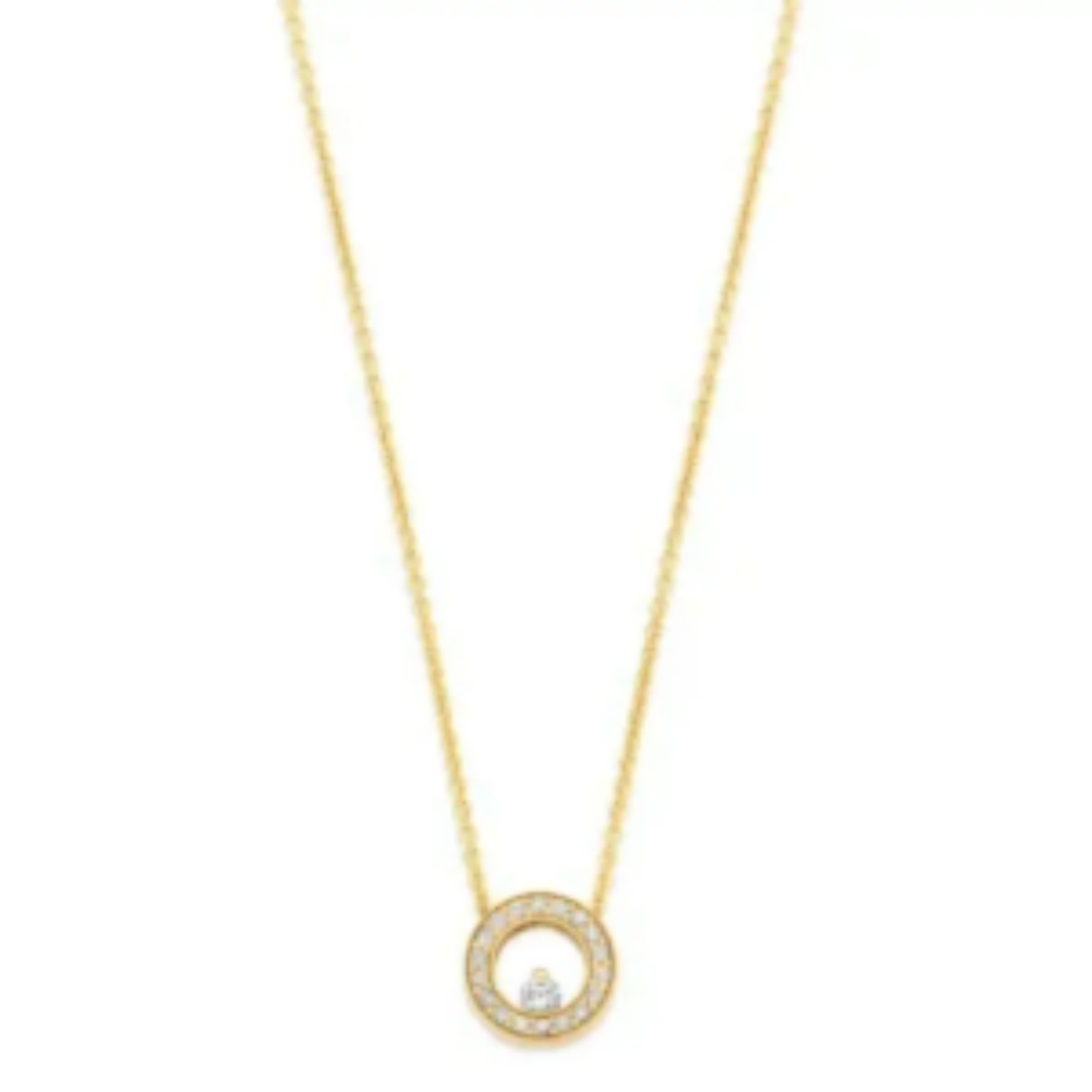 Y ketting 1.0mm circle Deluxe 0.21ct