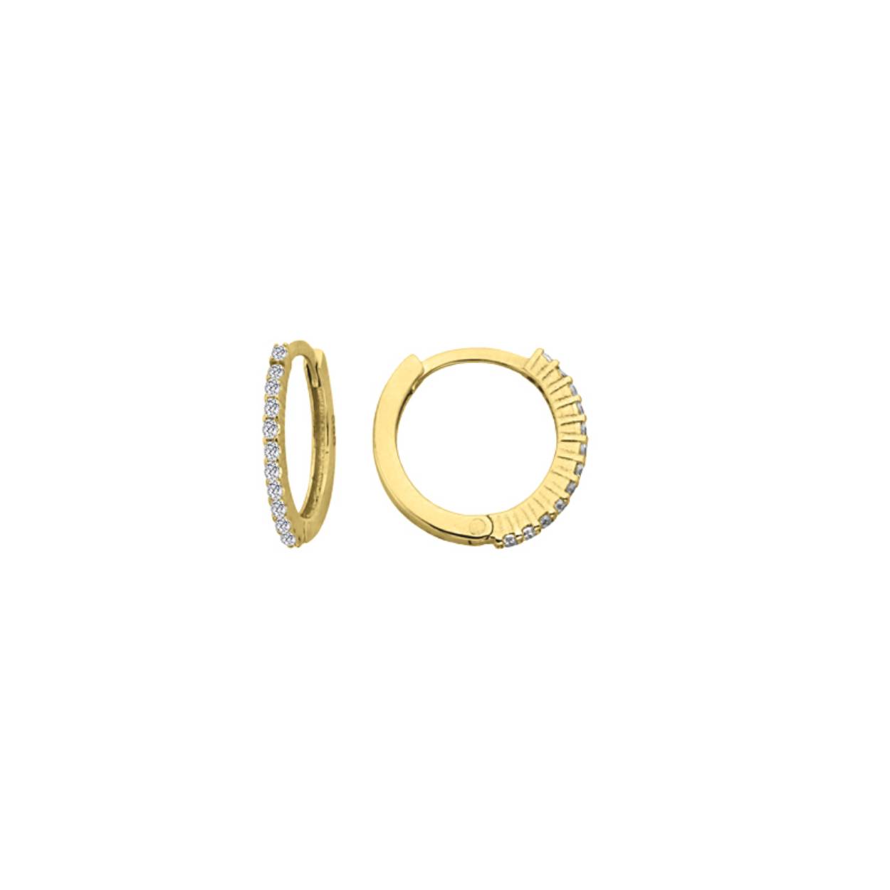MY iMenso GOLD Creoli earrings " Zirconi 1,5x13mm"