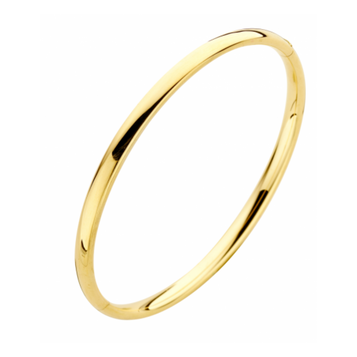 Deze massief 14 karaat geelgouden armband heeft door zijn ovale vorm een zeer elegante uitstraling. De armband is 5 millimeter breed en voelt lekker zwaar. De armband wordt middels een speciaal procedé, voorzien van een kern van zilver. Daarom perfect om elke dag te dragen. Deze armband is leuk om solitair te dragen, maar zeker ook in combinatie met andere armbanden.

Maat van de armband: De binnenmaat is 61 millimeter breed. ( De ruimten gemeten tussen sluiting en scharnier).