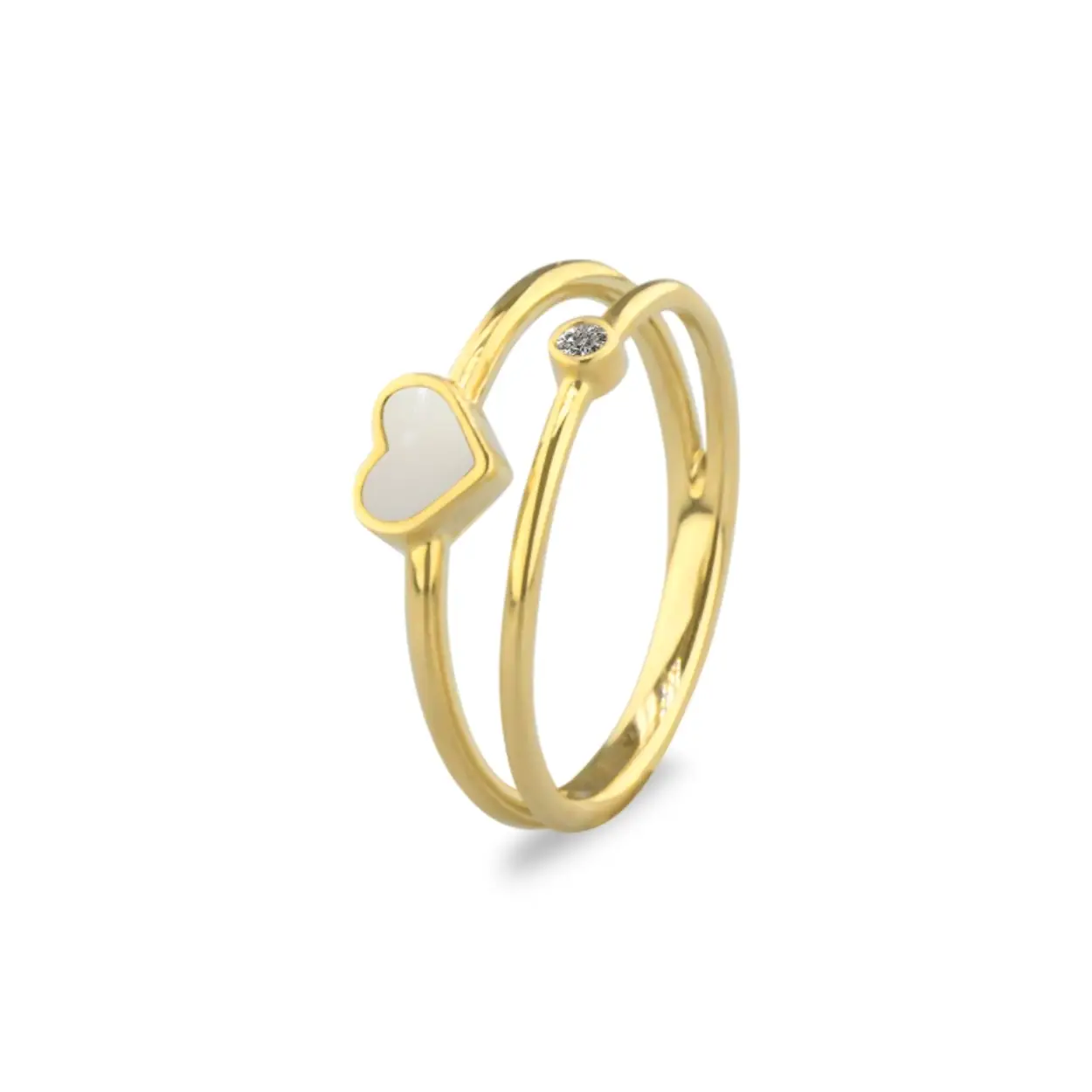 9kt. See You ring met geboortesteen diamant en moedermelk, RH058Y956