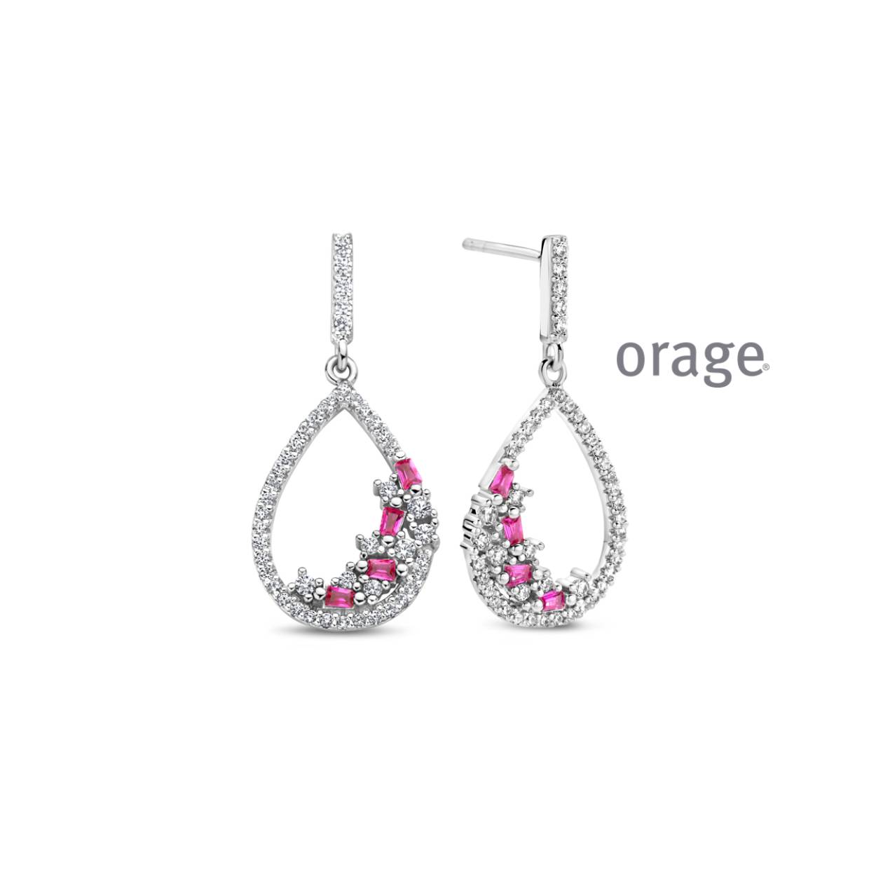 Orage Oorslingers Zilver roos